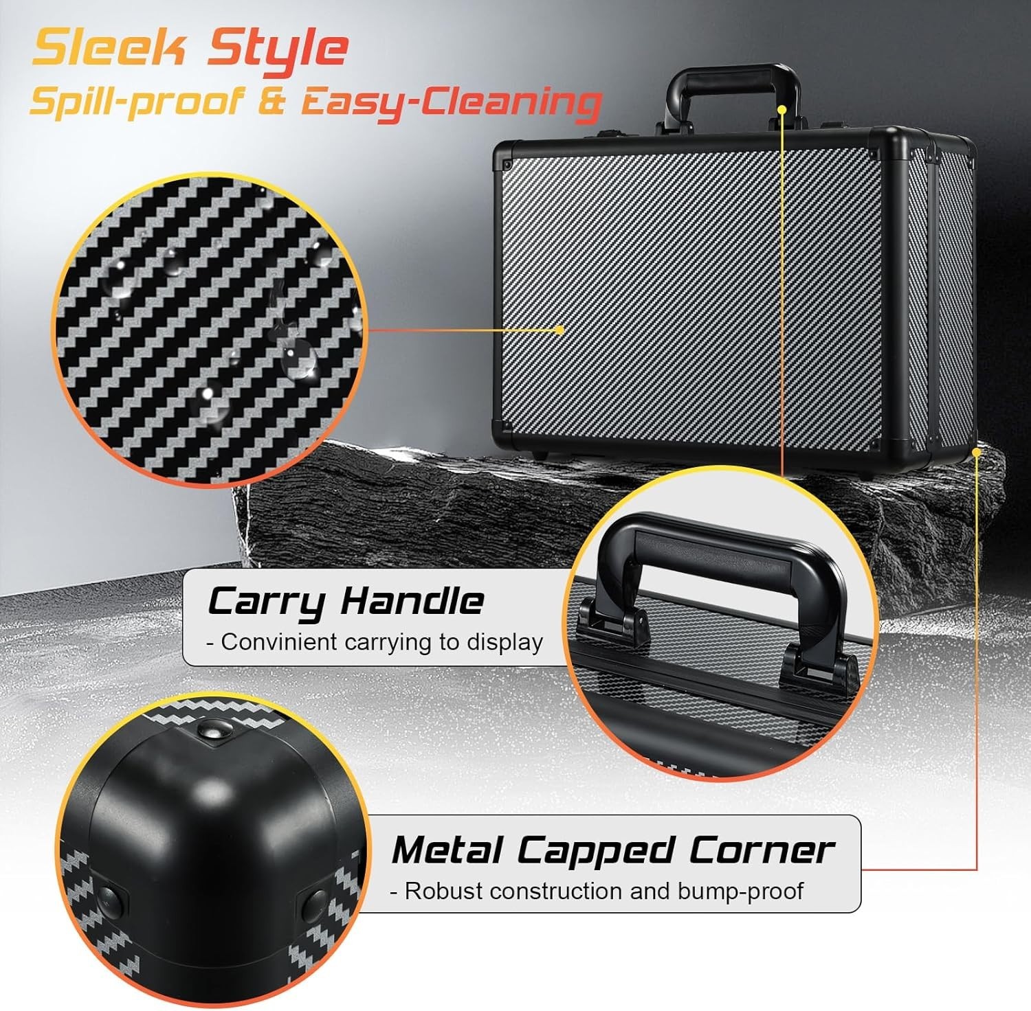 Graded Card Case with Combo Lock Individual Slots Sports Card Storage Box