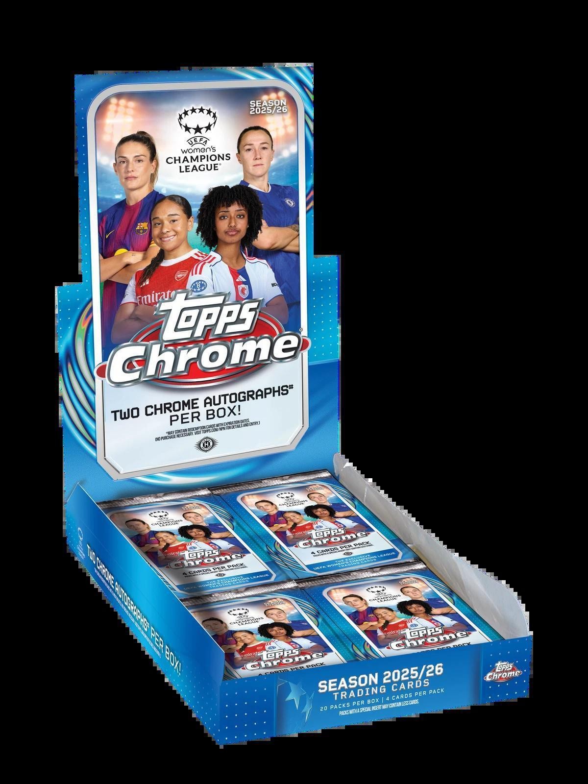 2025-2026 Topps Chrome Women’s UEFA Champions League Soccer Hobby Box