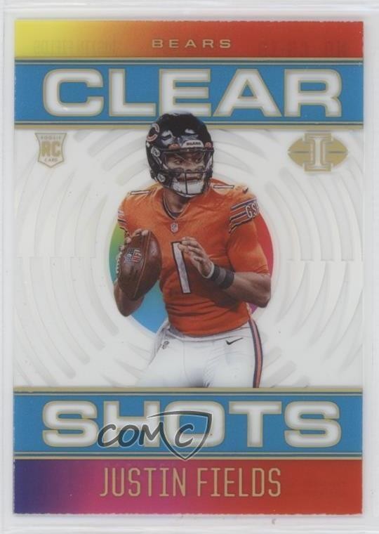 2021 Panini Illusions Clear Shots Light Blue /299 Justin Fields Rookie RC 13ux