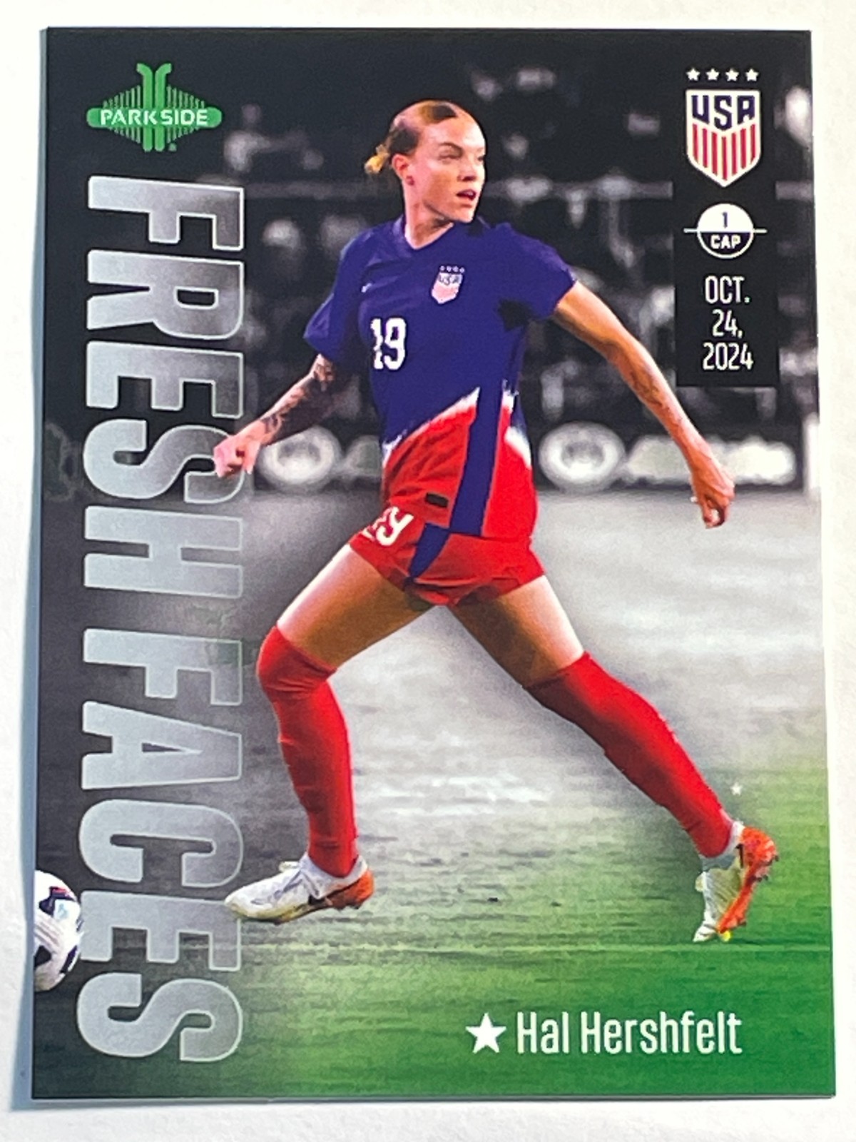 Hal Hershfelt 2025 Parkside Fresh Faces USWNT NWSL #7 In-Hand!