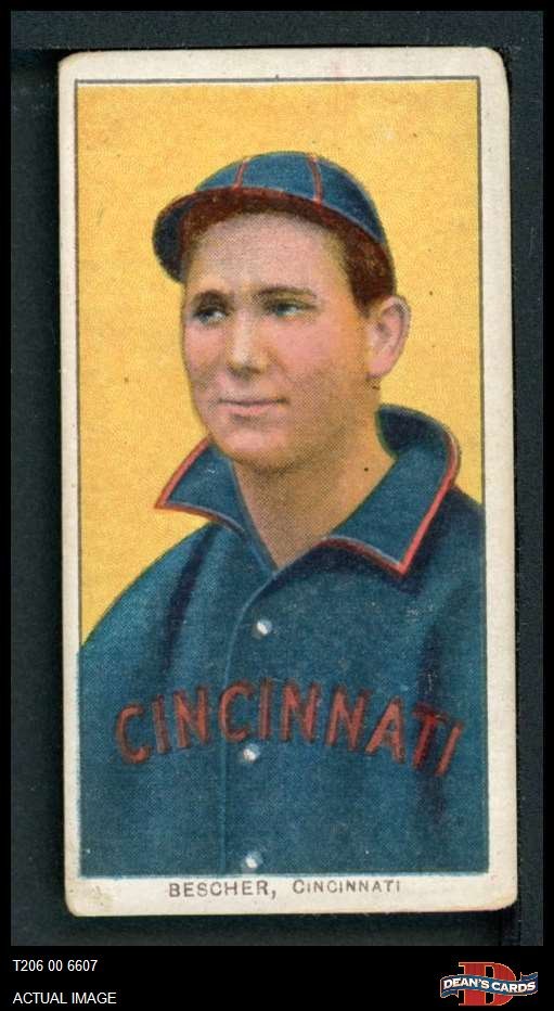 1909 T206 Bob Bescher Portrait Reds VARIATION 2 – GOOD