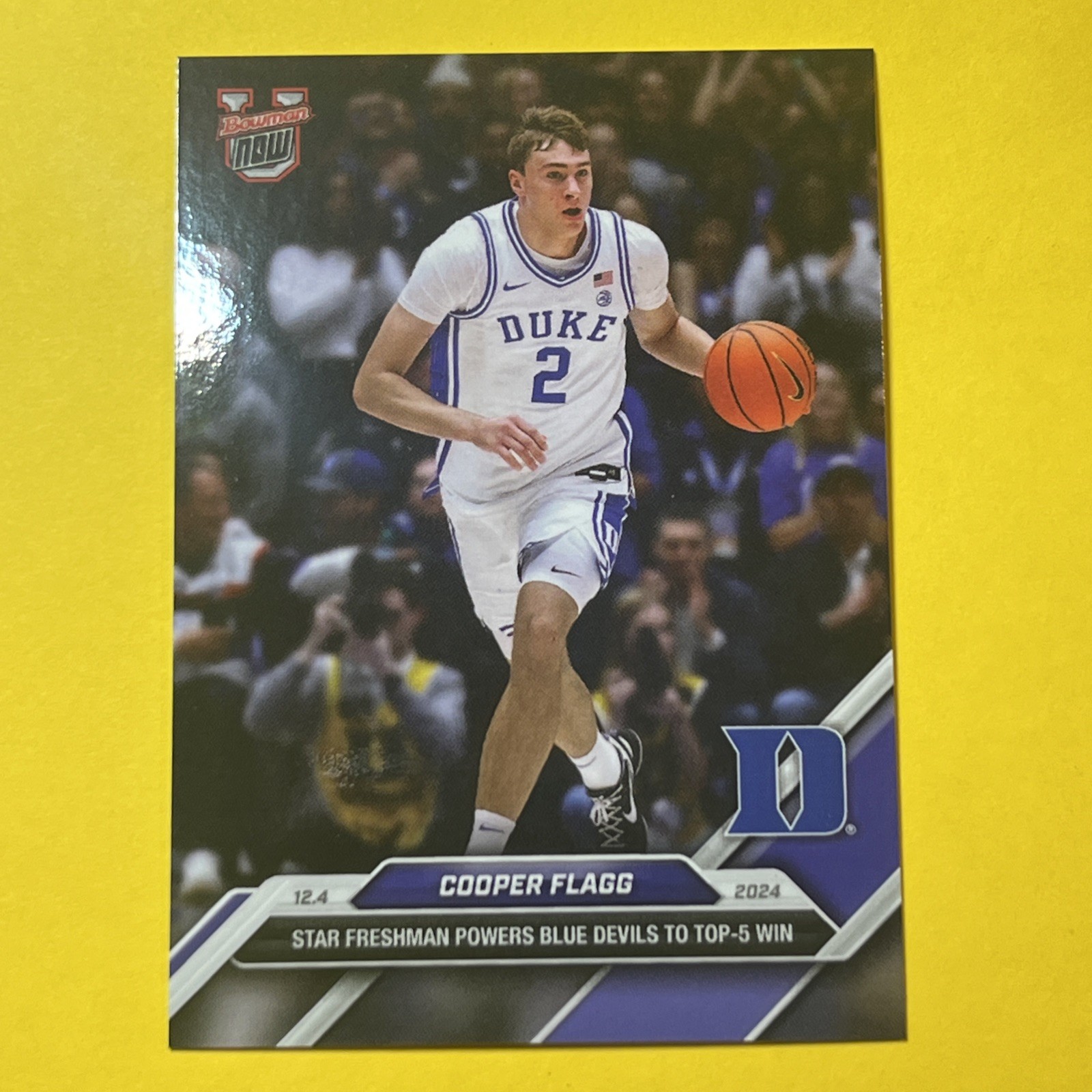 COOPER FLAGG – 2024 Bowman U Now #25 – Low Print Run