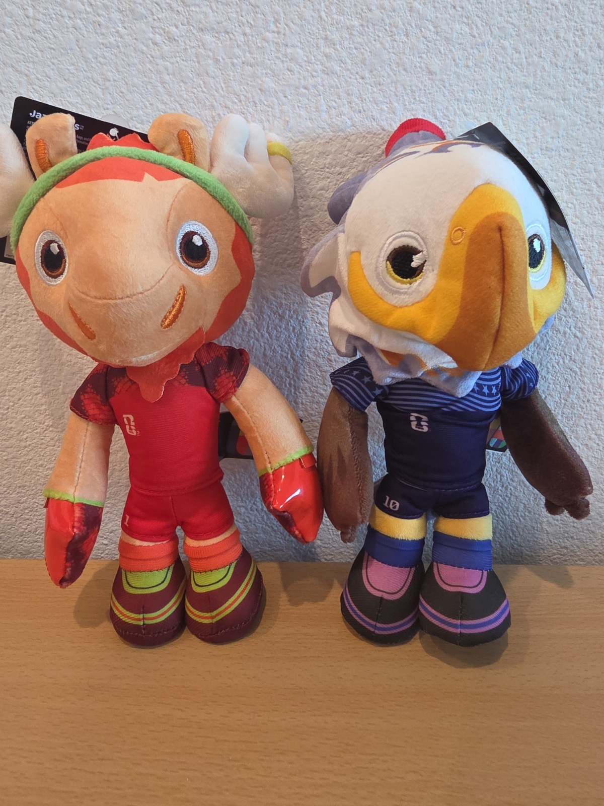 FIFA World Cup 2026 Plush Mascot Lot of 2 Jazwares Clutch Maple USA Canada NWT