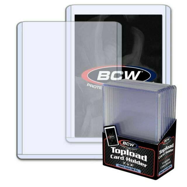 BCW 3″x4″ 20PT Card Topload Holder (Pack of 25) Free pack of 100 Penny Sleeves