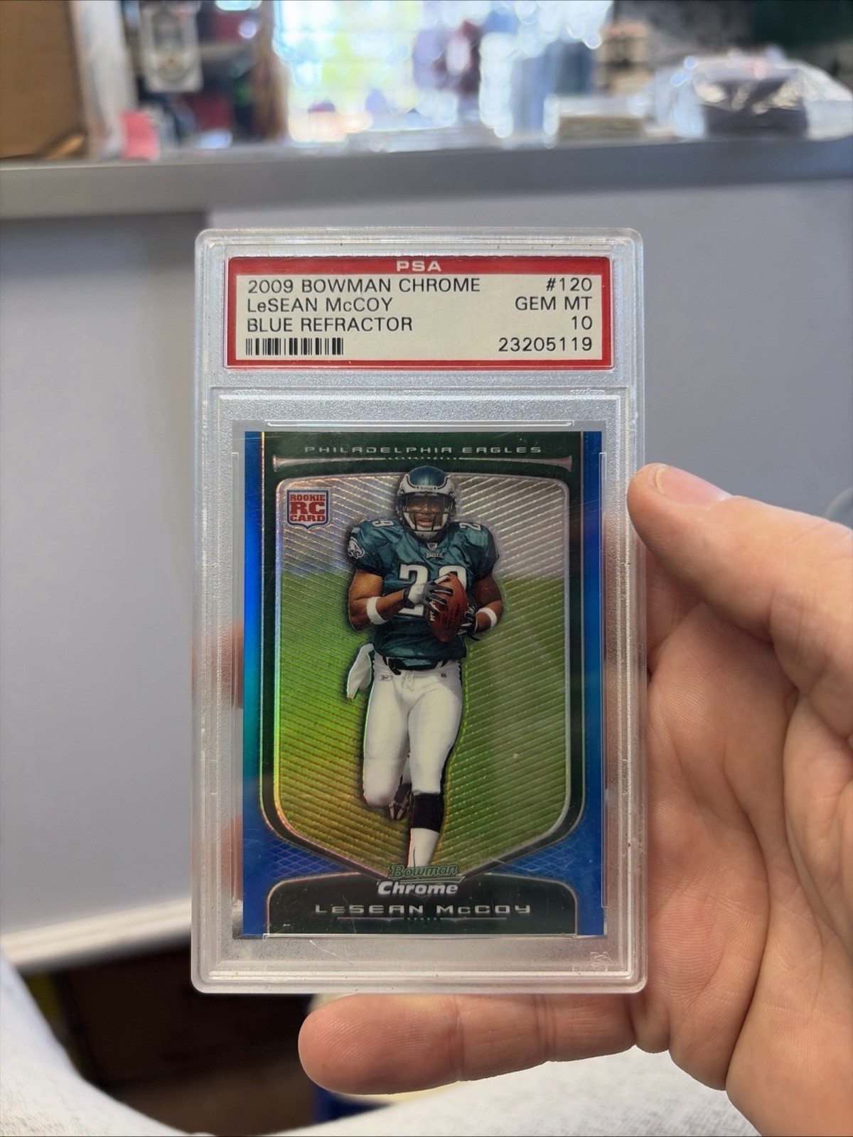 2009 Bowman Chrome – LeSean McCoy #120 Blue Refractor /150 (RC)