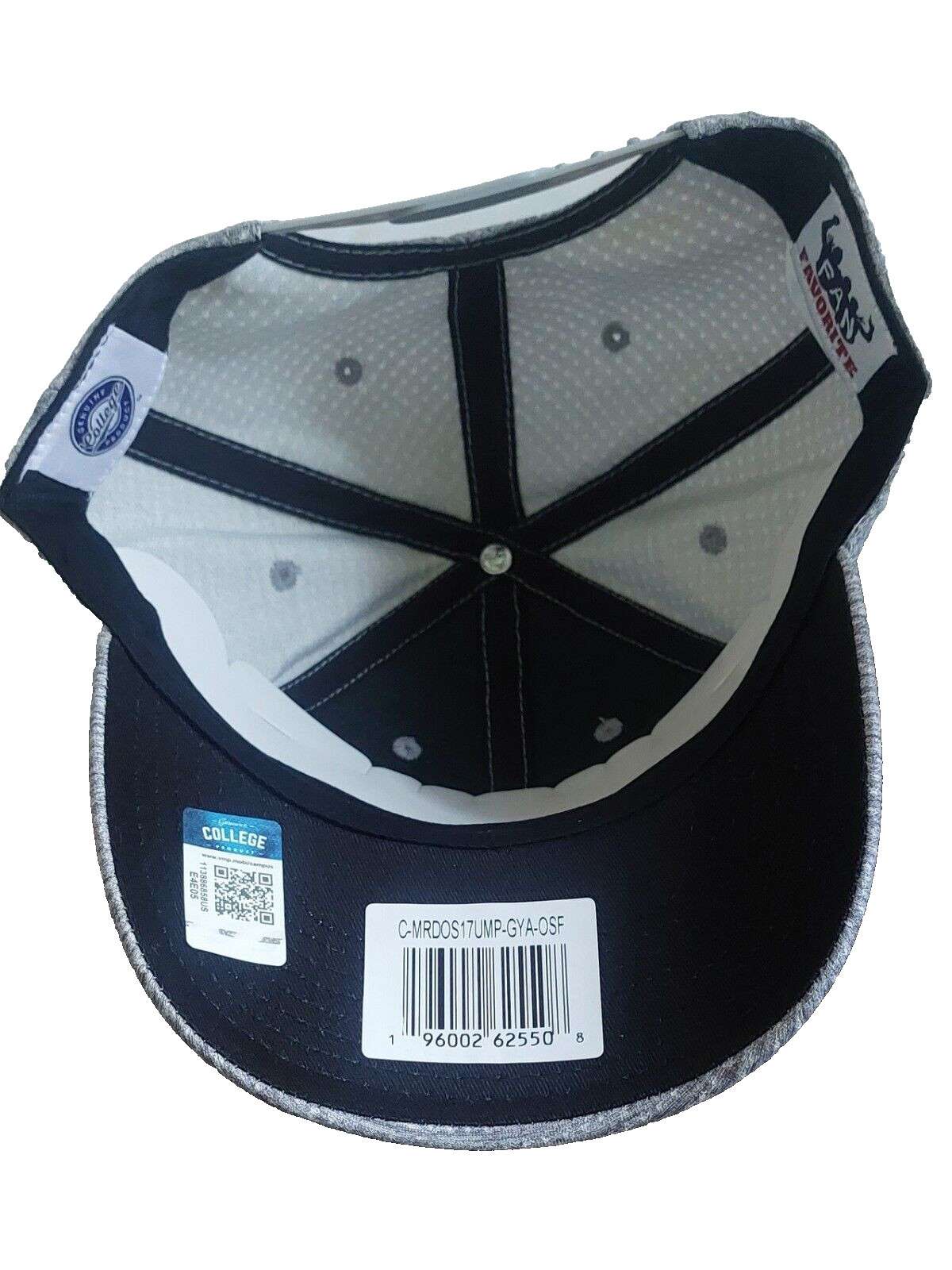 GEORGIA BULLDOGS ADJUSTABLE SNAPBACK HAT GRAY MVP STYLE