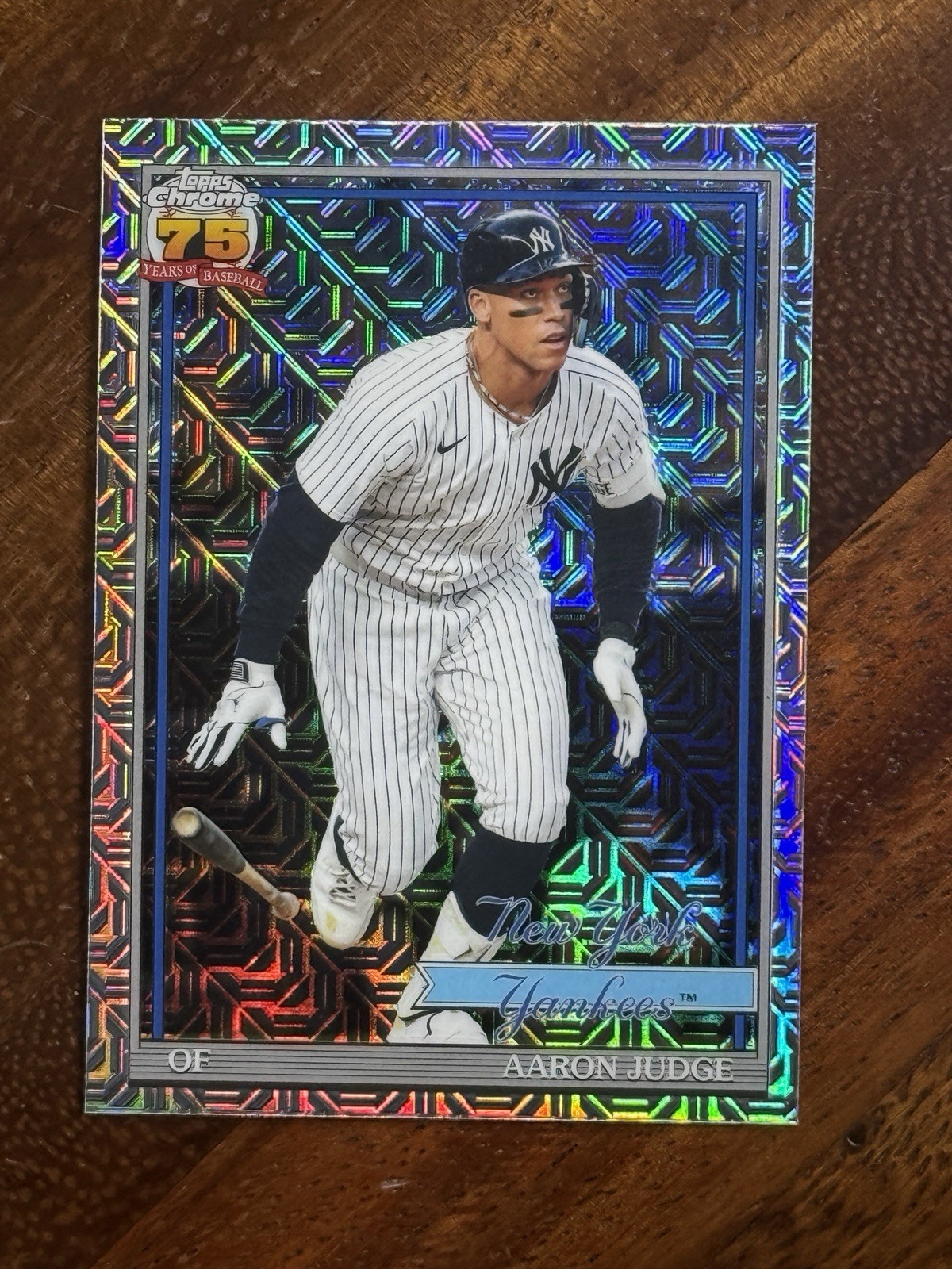 2026 Topps Chrome 75th Anniversary Aaron Judge #91C-82 MOJO Refractor – YANKEES