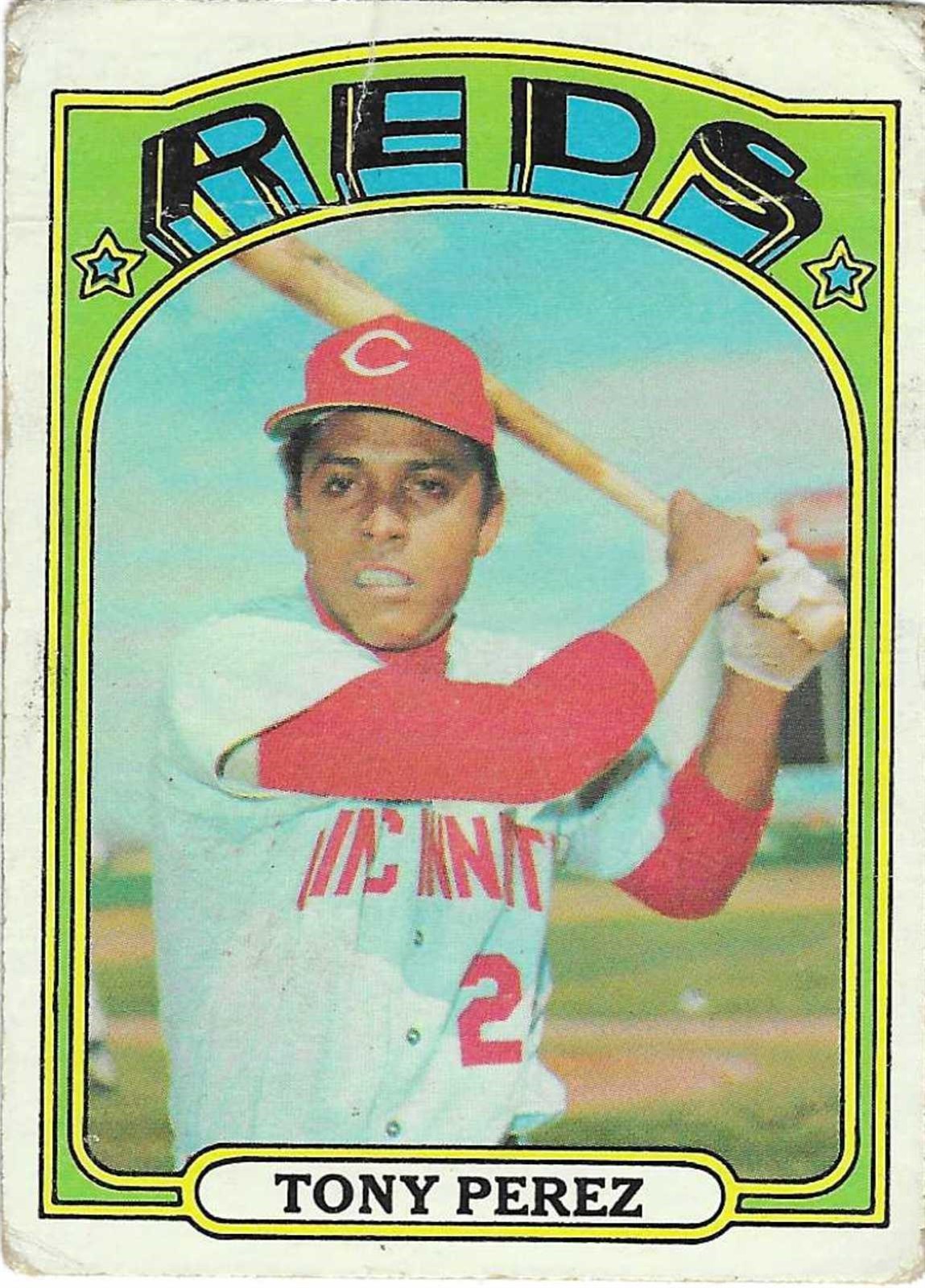 1972 TOPPS – #80 HOF TONY PEREZ (REDS)!! GREAT CARD!!