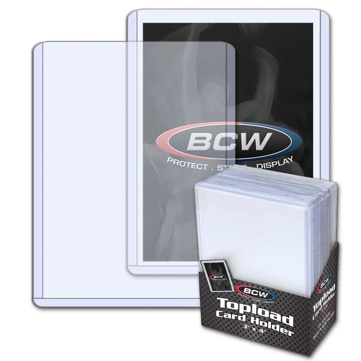 BCW Regular Toploaders 3×4 Top Loaders Standard Cards U Pick 25 50 100 200 1000
