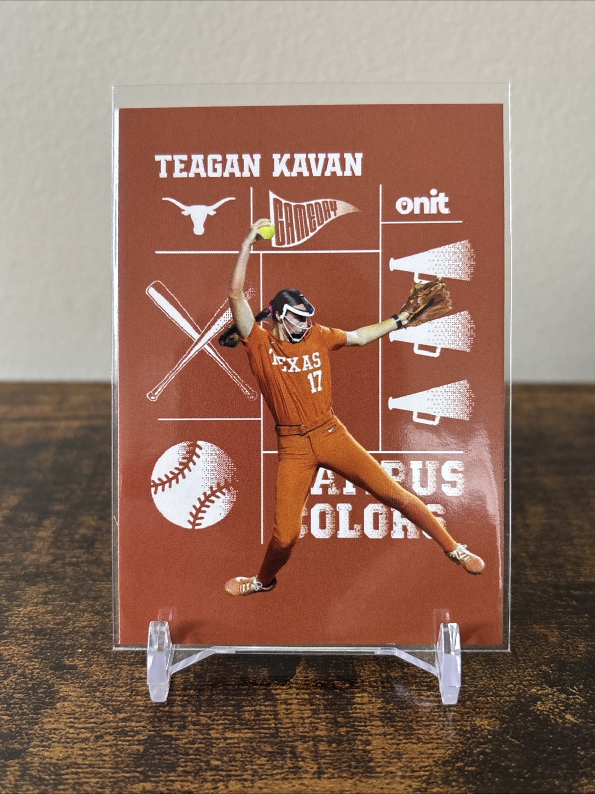 2026 ONIT Texas Longhorns SOFTBALL card TEAGAN KAVAN Campus Colors
