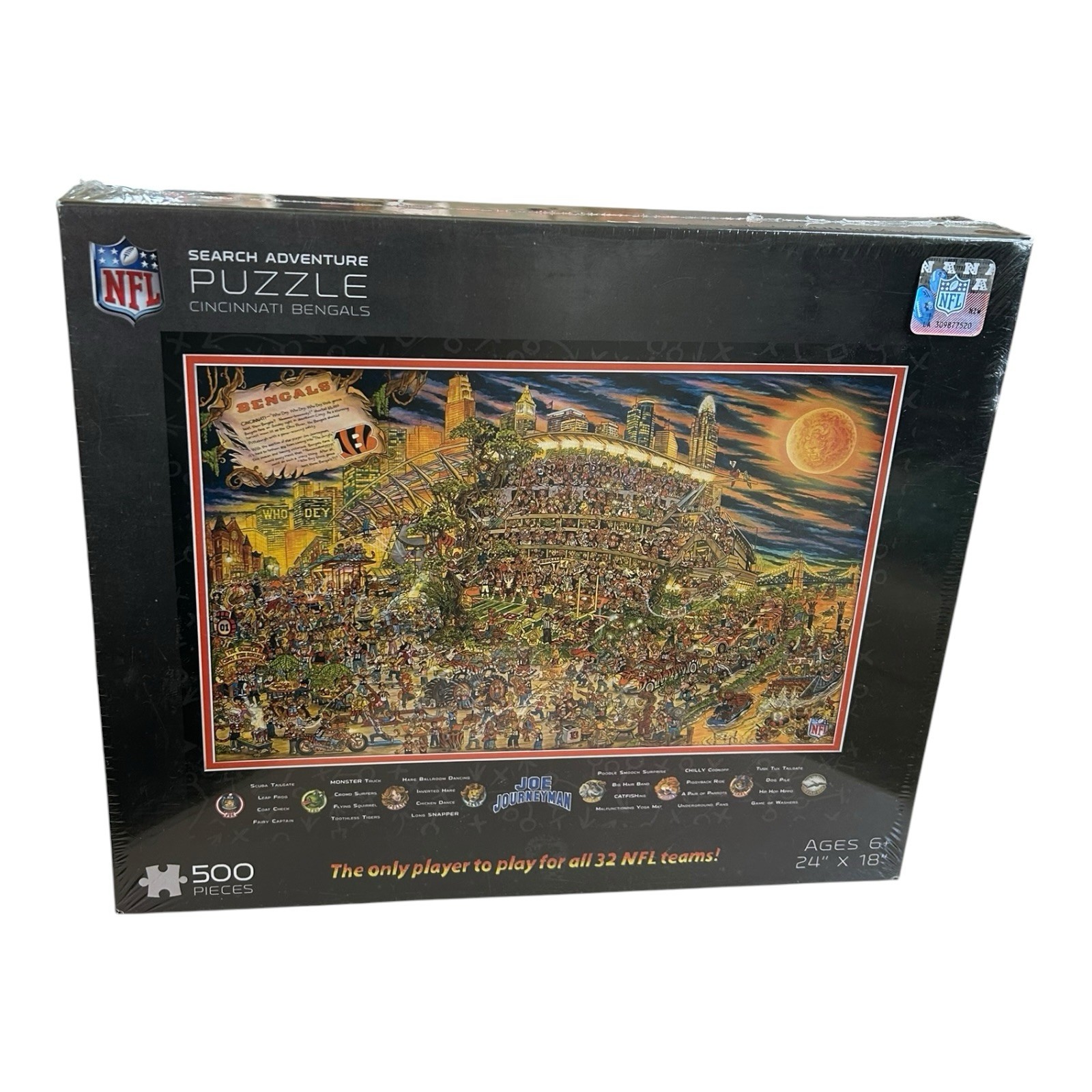 CINCINNATI BENGALS Puzzle Joe Journeyman New Sealed 500 pcs NFL Football 2015