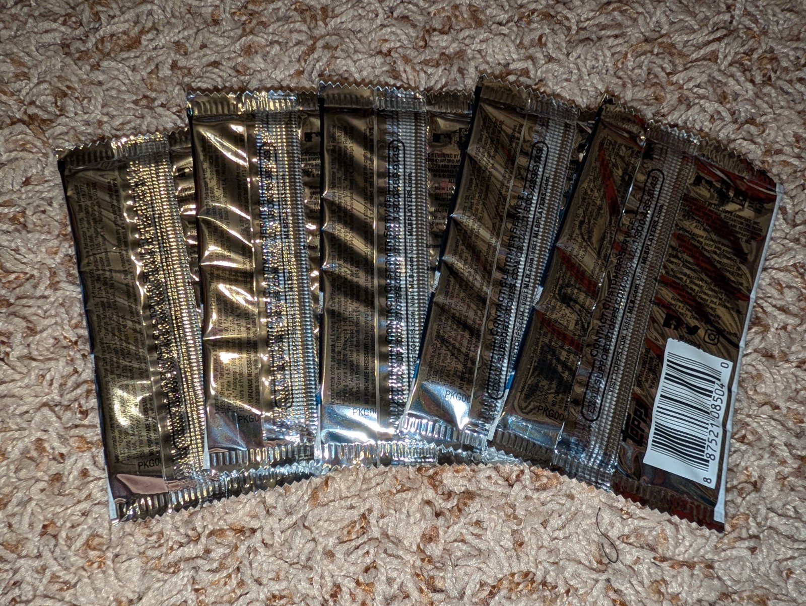 (5) 2019 Topps Chrome Update Series Packs Baseball Factory Sealed 5 Pack Lot