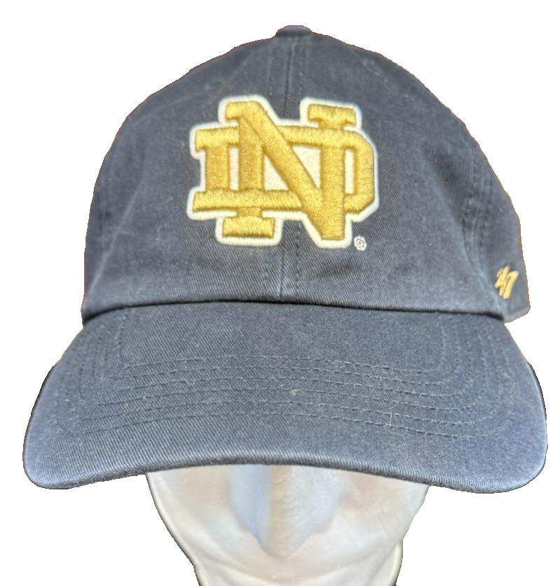 47 Brand NCAA Licensed Dark Blue Embroidered Ball Cap Notre Dame Fighting Irish