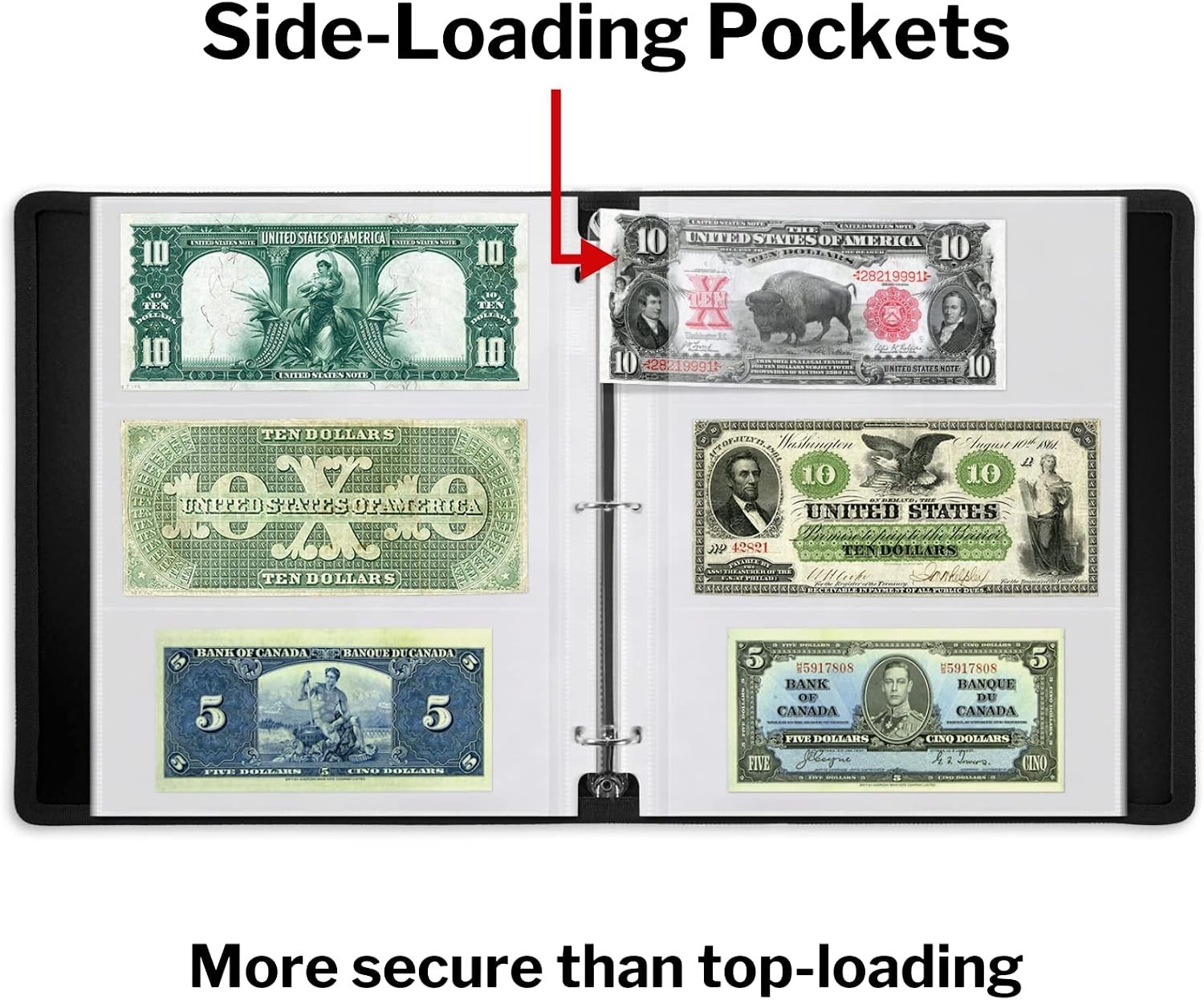 Archival Quality 3-Pocket Currency Sleeves – Acid-Free Storage for Collectibles