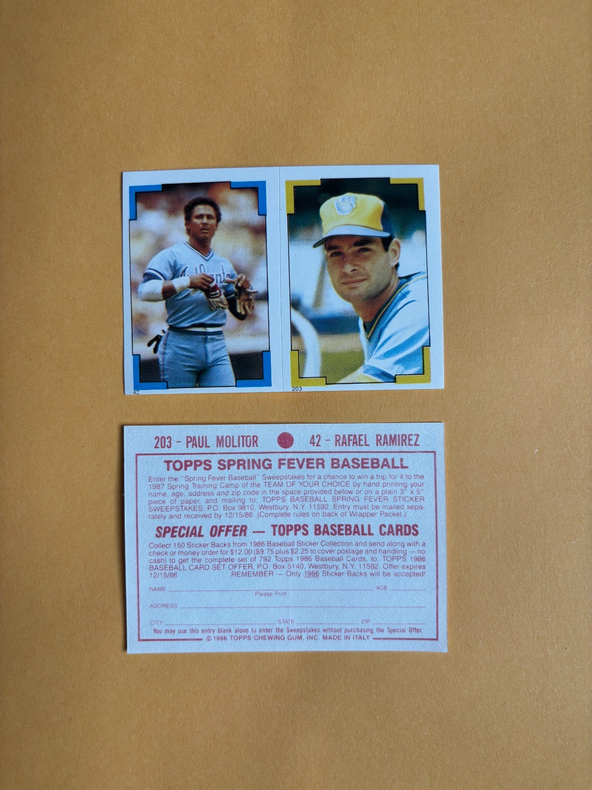 U Pick from 195 different Paul Molitor Oddball items 1979-1995