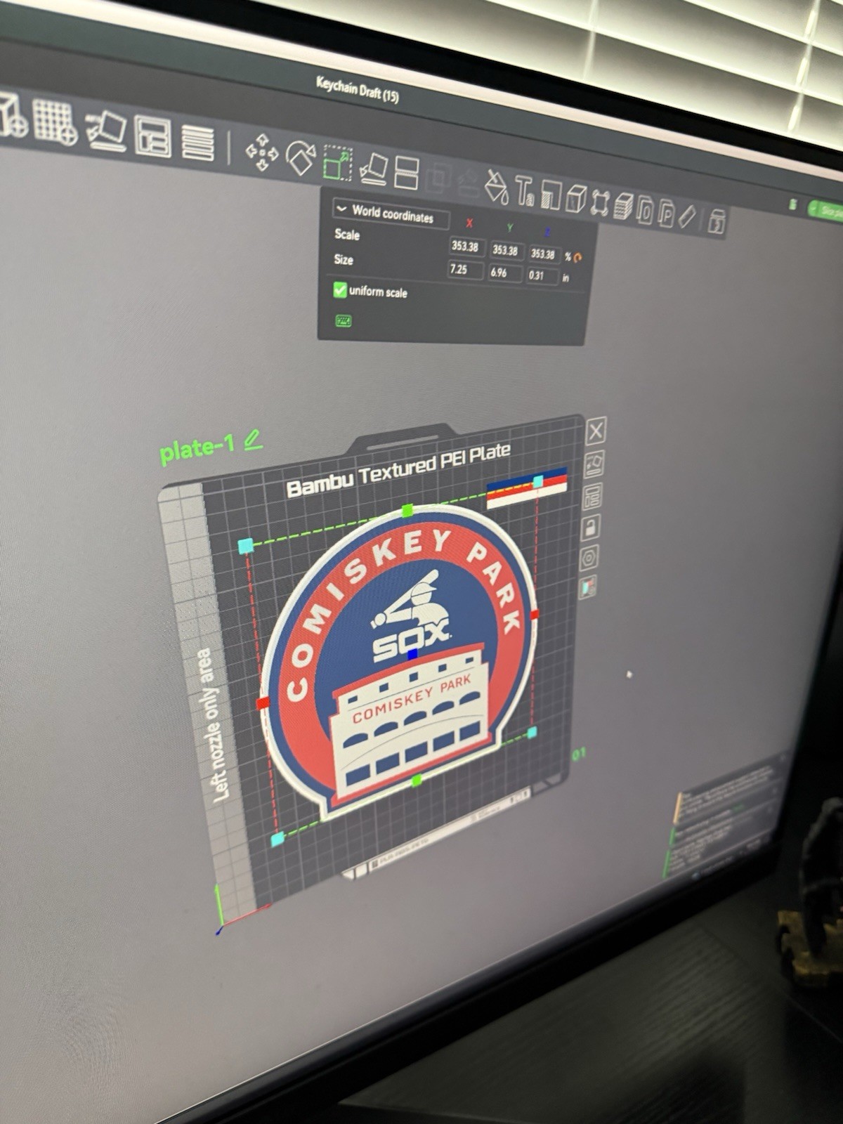 Chicago White Sox Comiskey Park Retro 3D Printed Sign | Hanging PLA Wall Decor