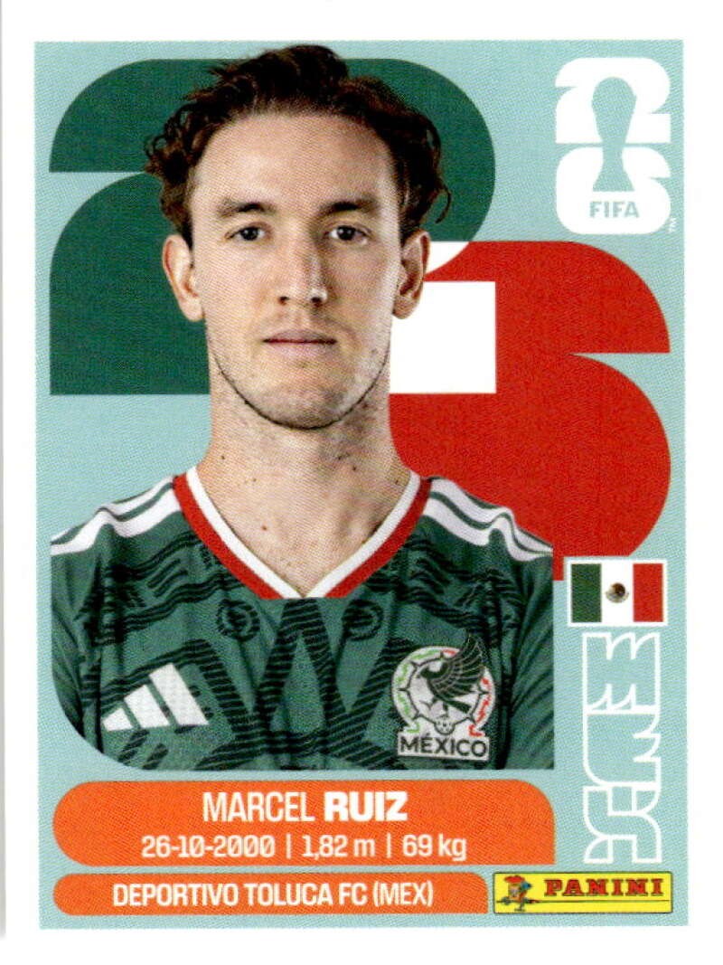 2026 Panini World Cup Stickers #MEX12 Marcel Ruiz – Mexico MLS