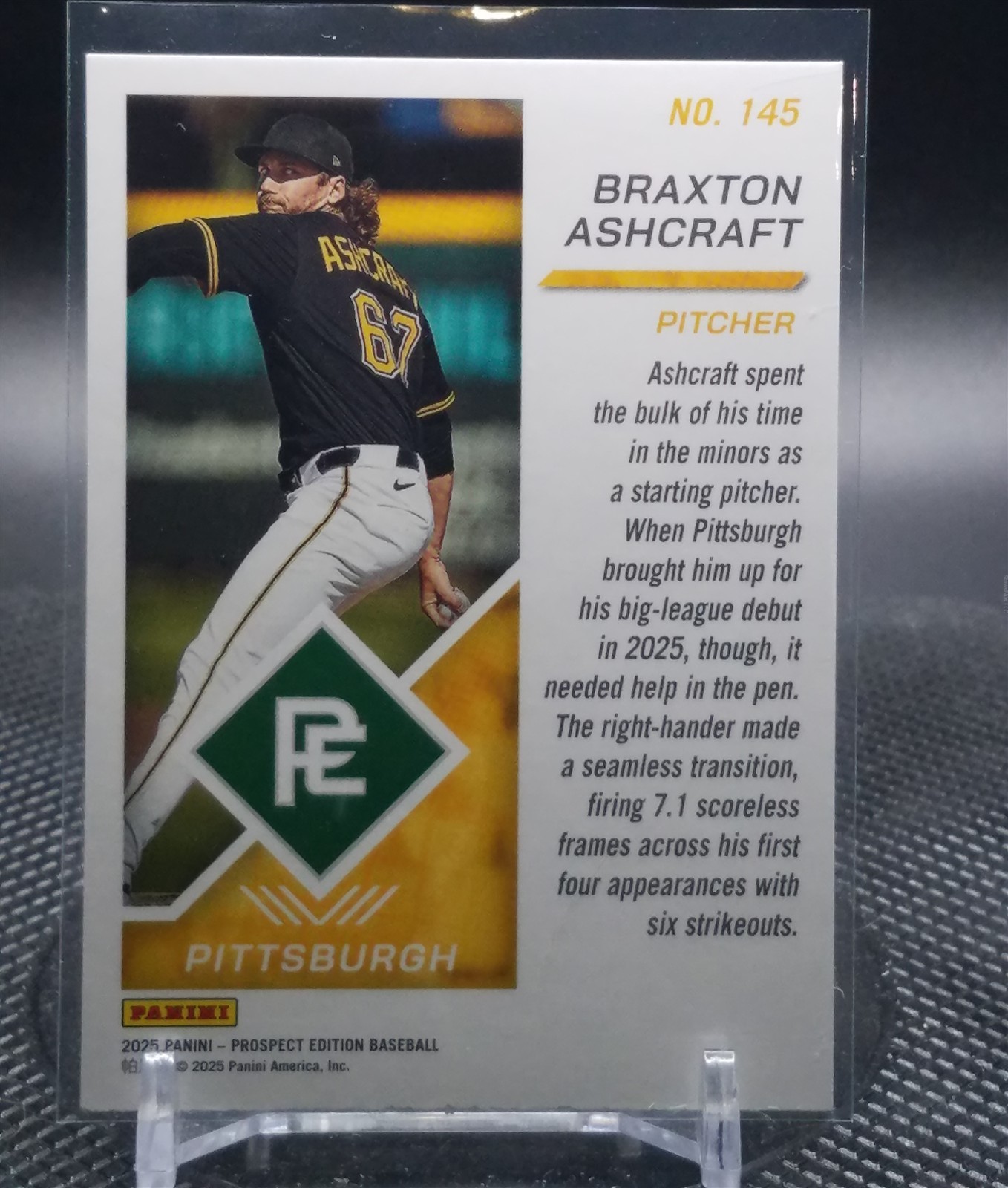 2025 Panini Prospect Edition Braxton Ashcraft Red /299 Pirates
