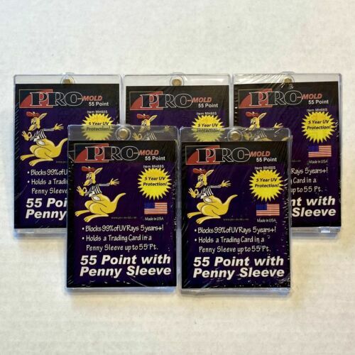 *5 Pro-Mold 55PT Mag Card Holders w Penny Sleeve MH55S – Free Shipping Always!