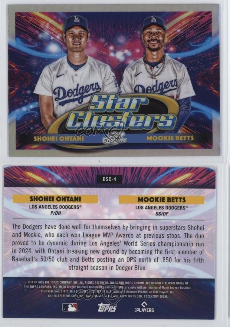 2025 Topps Cosmic Chrome Star Clusters Shohei Ohtani Mookie Betts #DSC-4 1b6v