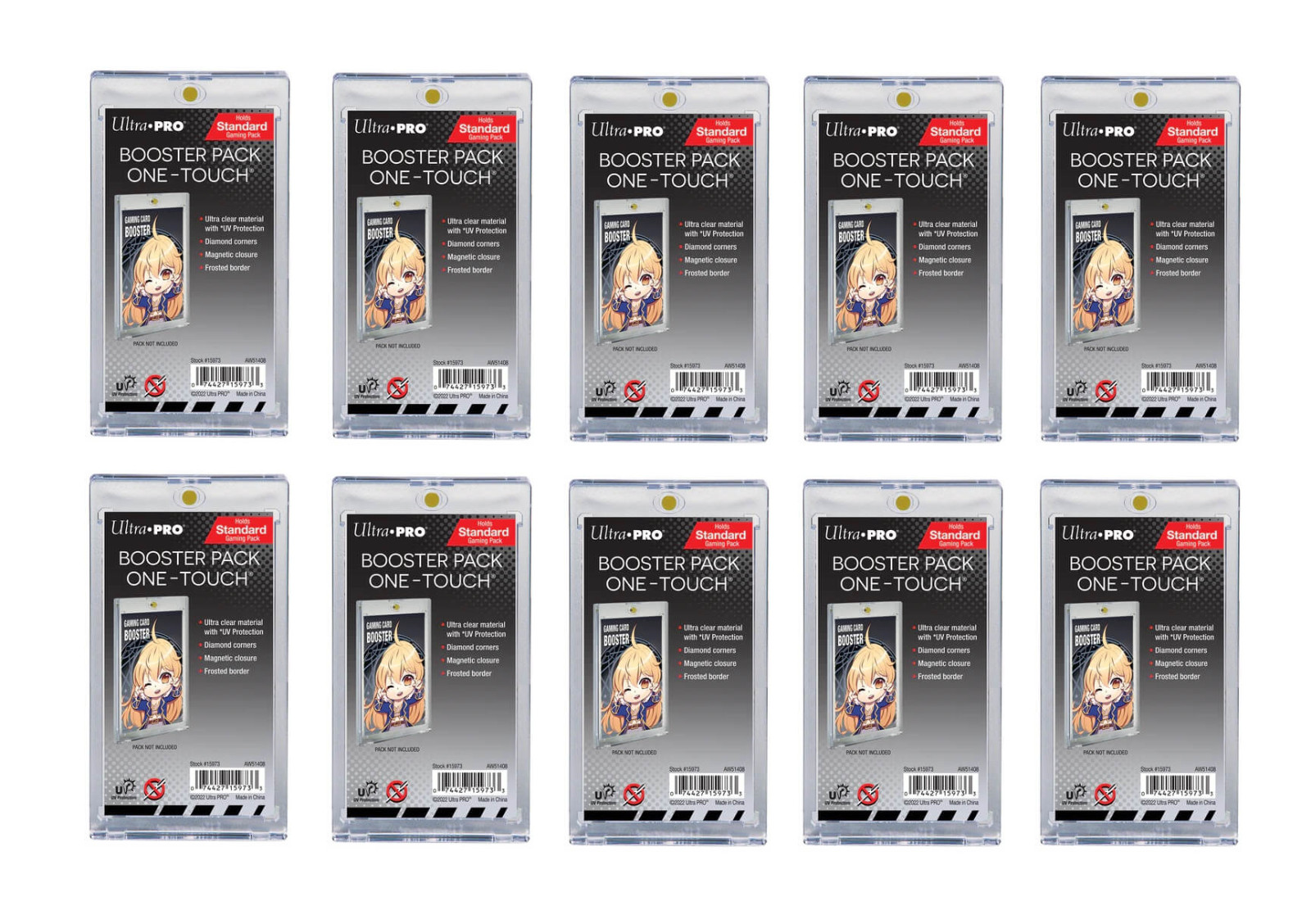 (Box of 10) Ultra Pro Booster Pack One Touch Magnetic Holders For Standard Packs