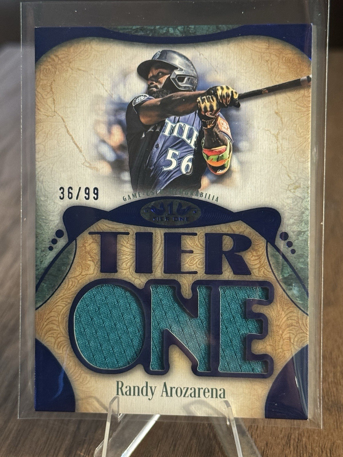 Topps 2026 Tier One Randy Arozarena Die Cut Game Used Relic /99 Seattle Mariners