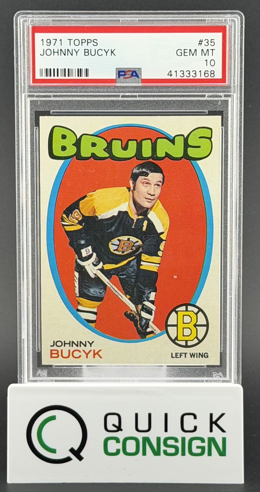 JOHNNY BUCYK 1971-72 TOPPS #35 PSA 10 Q6995
