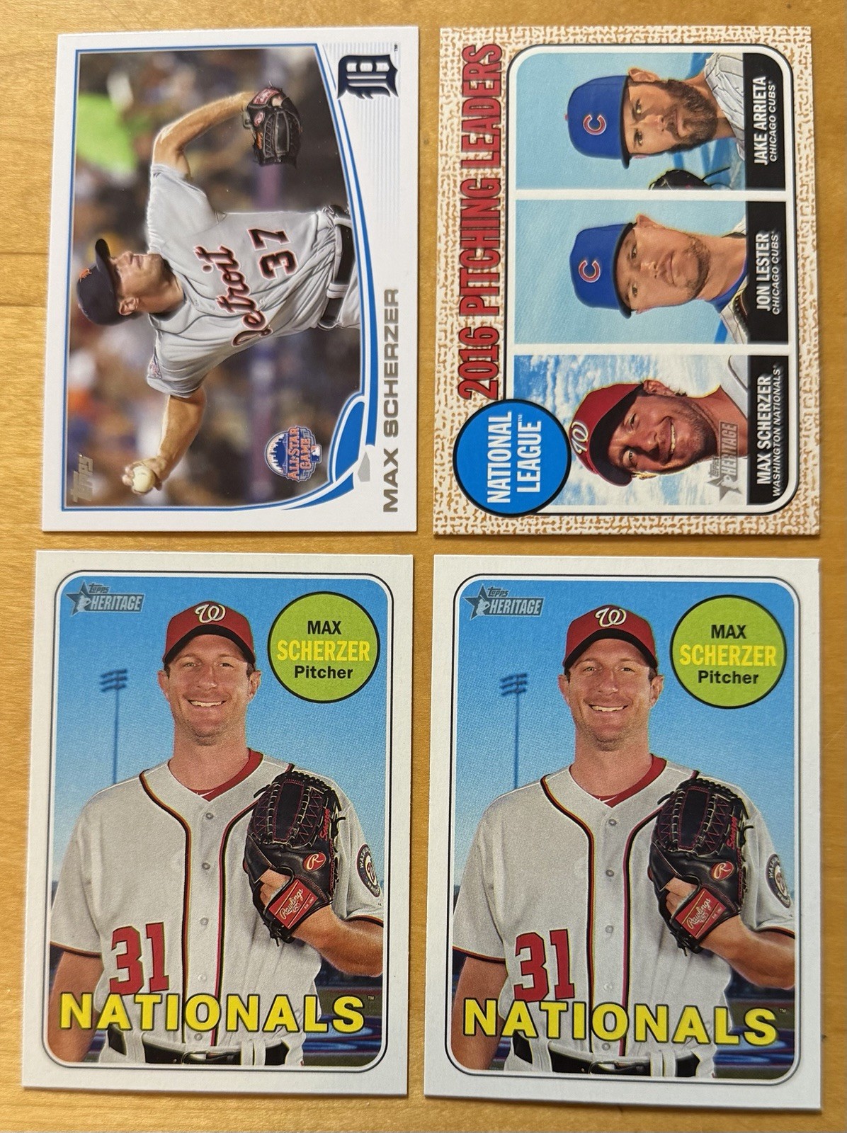 Max Scherzer Lot Of 4 Mix Topps Brands Mint