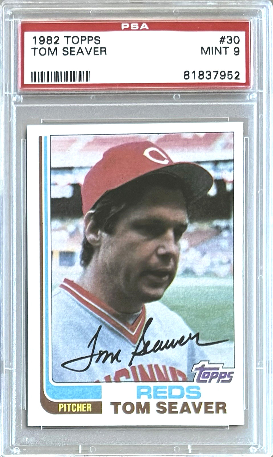 1982 TOPPS #30 TOM SEAVER HOF PSA 9 MINT REDS