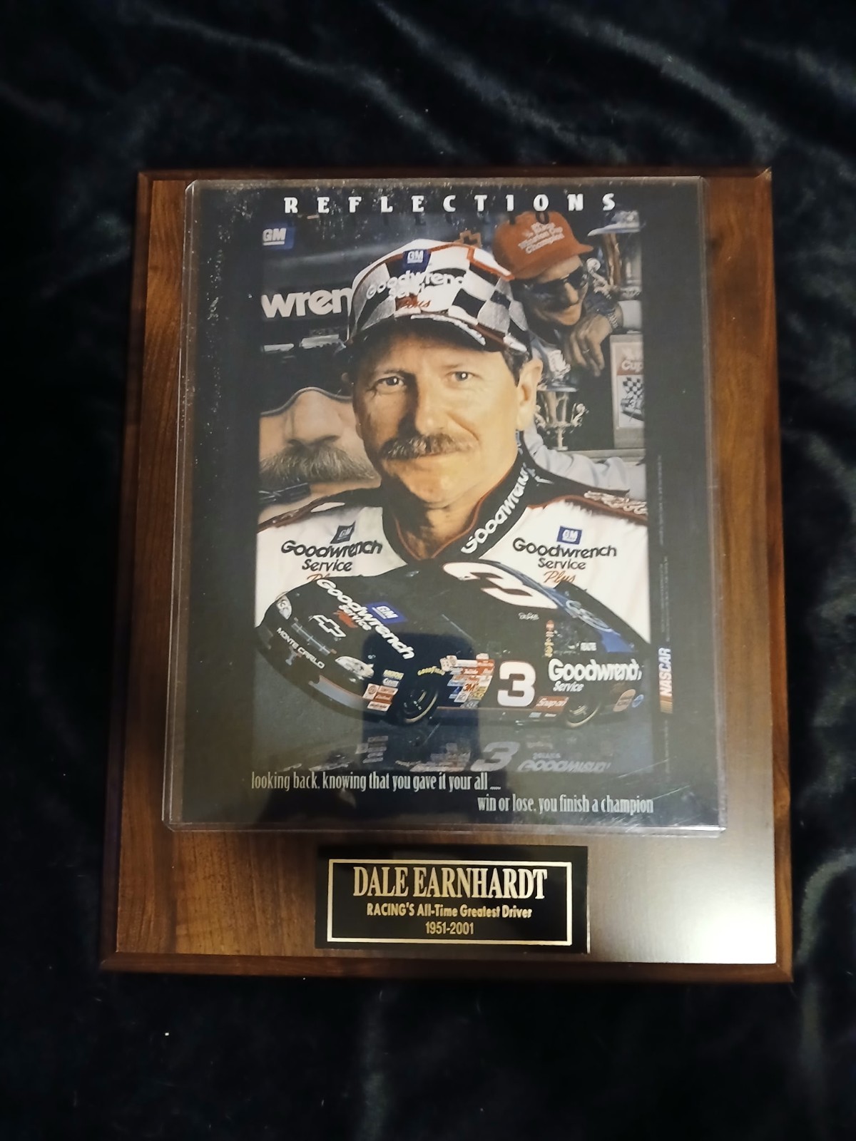 Dale Earnhardt Sr Thanks For The Memories Plaque 12.5 in by 10.5