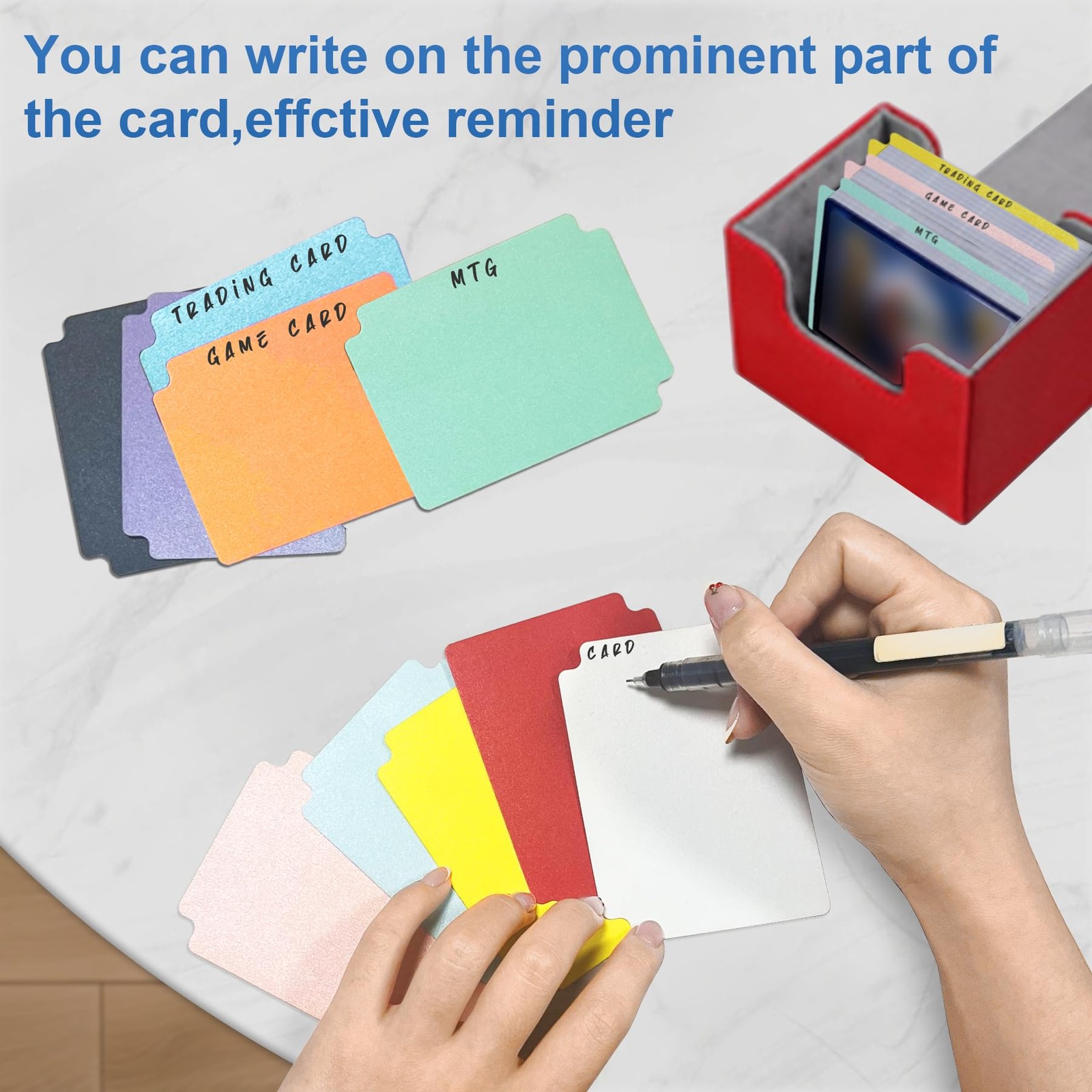 Trading Card Dividers, Multicolor 100-Pack Paper Card Dividers for MTG, TCG, …
