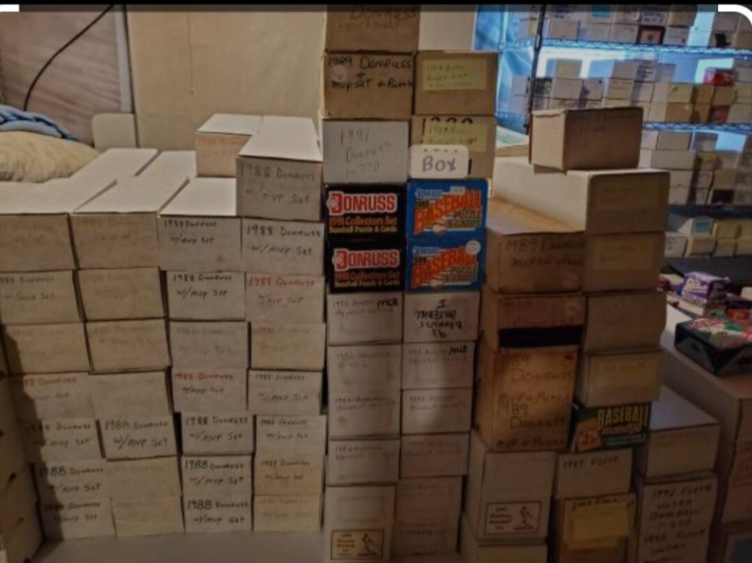 Huge NFL sportscards collection storage unit find Over 2 million cards Free S+H