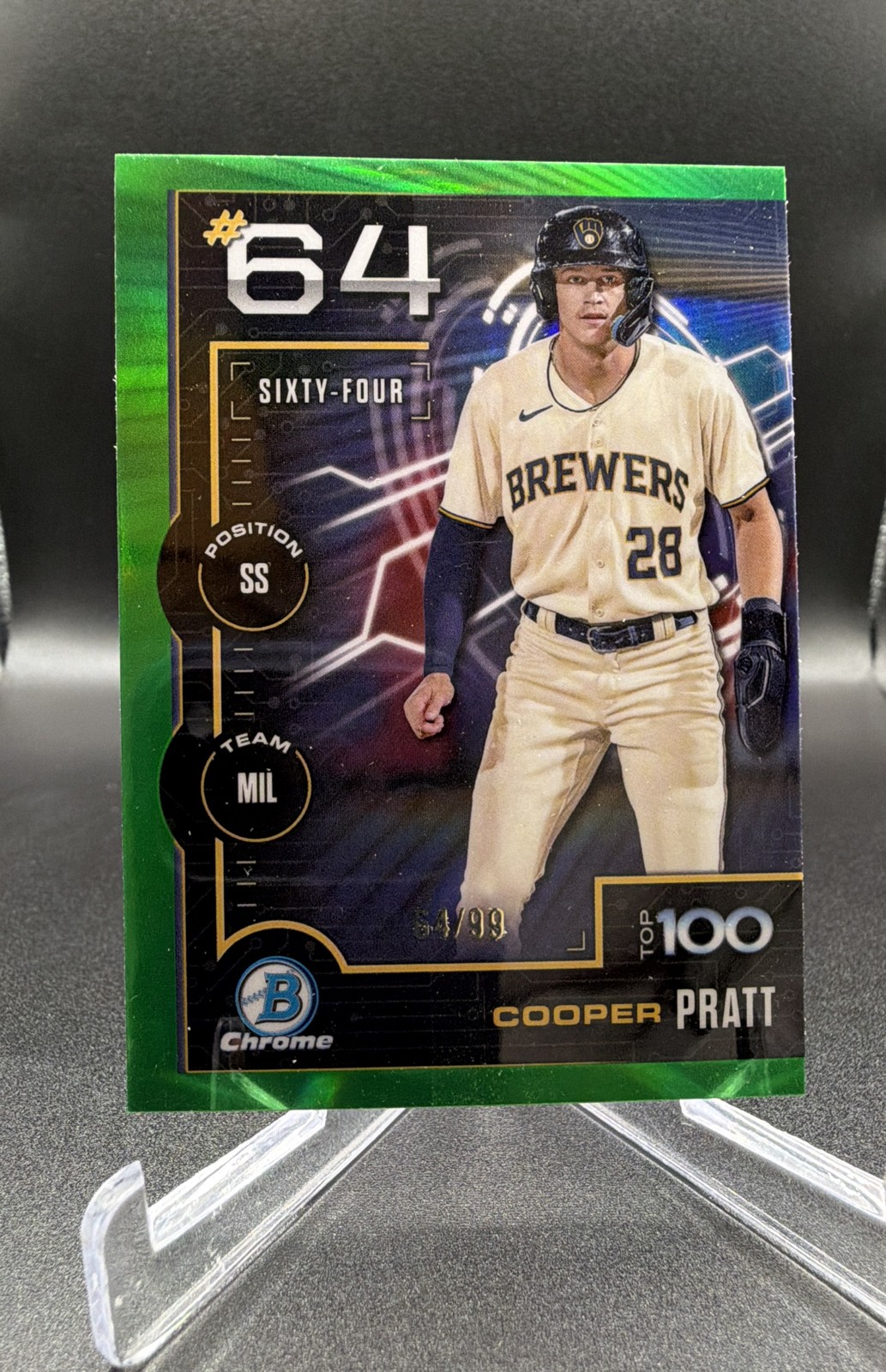 2025 Bowman – Bowman Scouts Top 100 Chrome Cooper Pratt Green Refractor /99