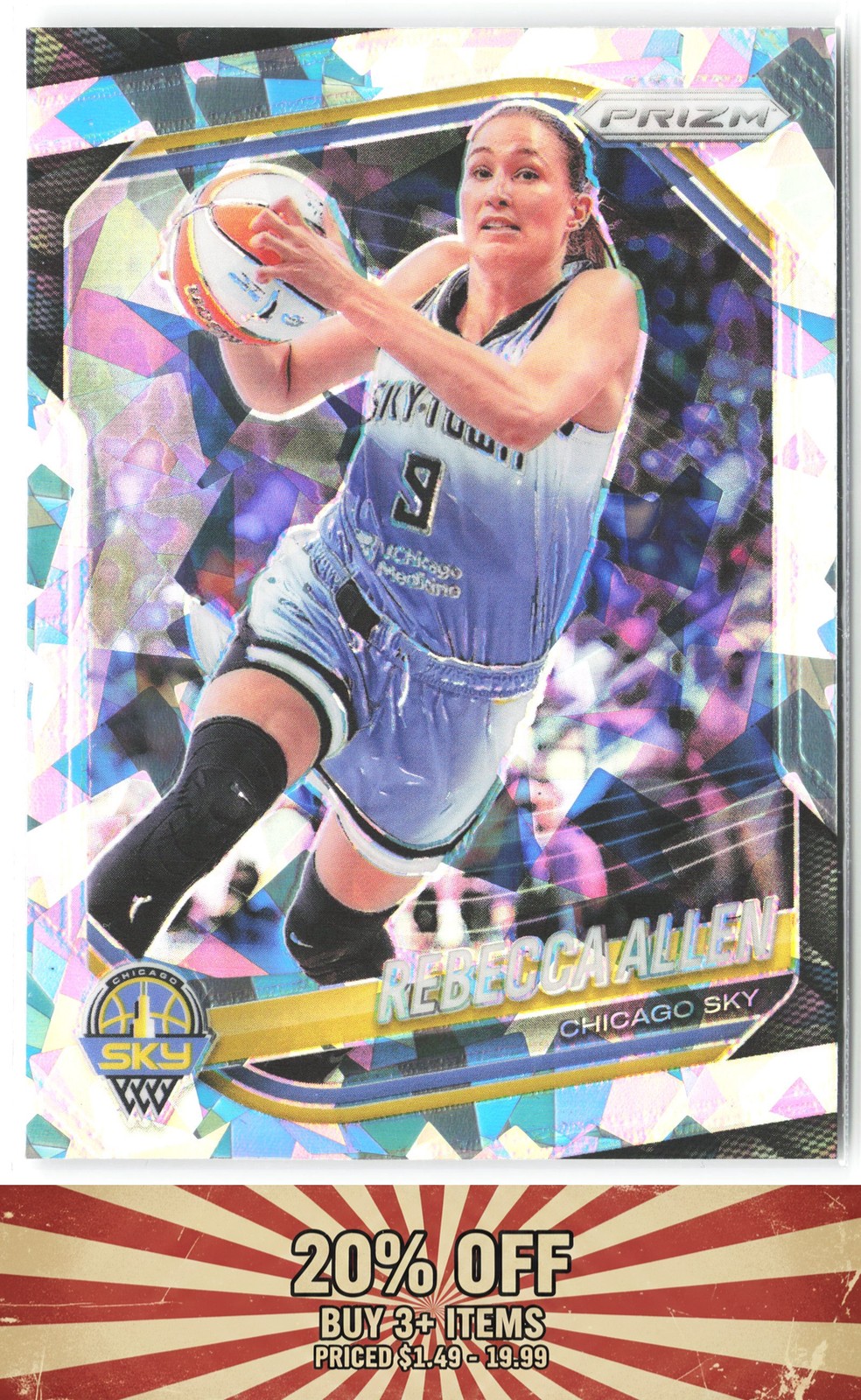 2025 Panini Prizm WNBA #67 Rebecca Allen Ice Prizms Chicago Sky