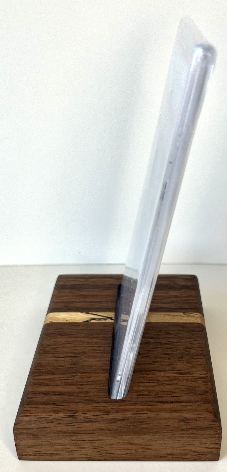 PSA Graded Trading Card Display Stand Butcher Block Stand Walnut & Maple