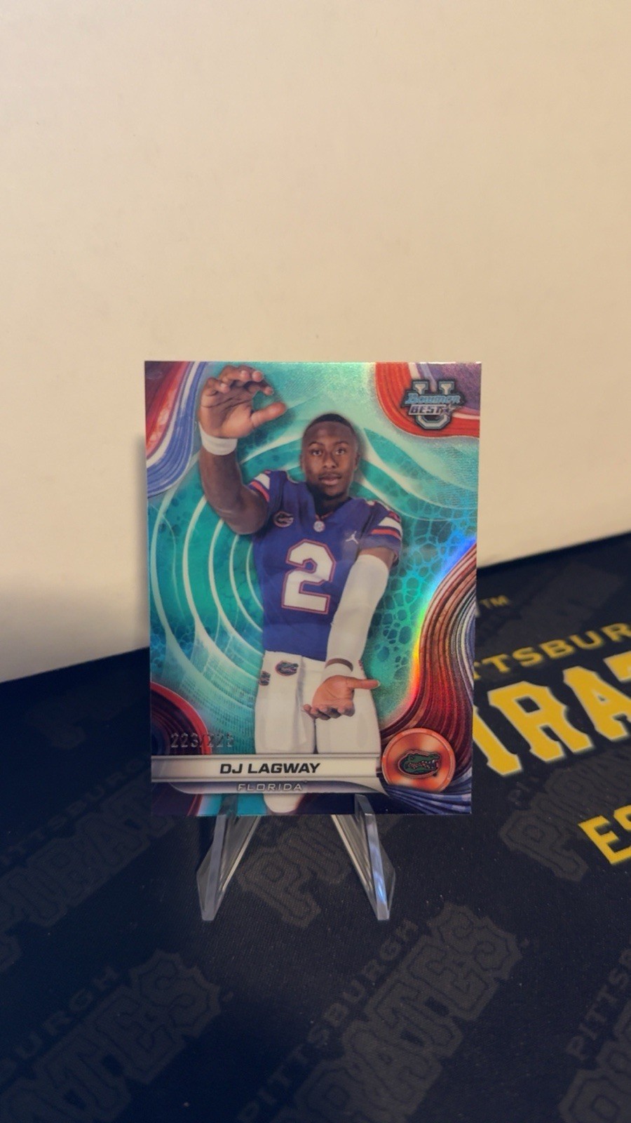 2024 Bowman’s Best University – DJ Lagway #88 Aqua Refractor /225 (RC)