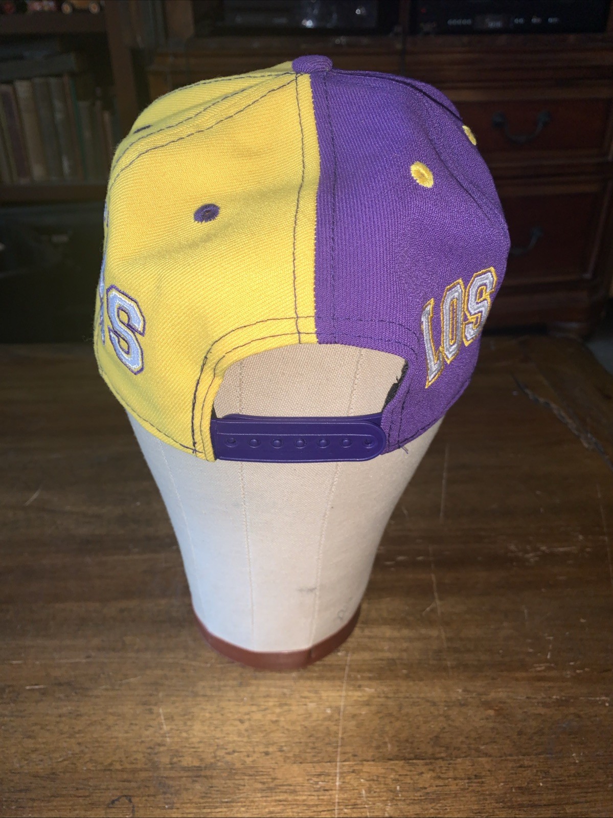 Los Angeles Lakers New Era Team Split 9FIFTY Snap Back Hat-Purple/Yellow