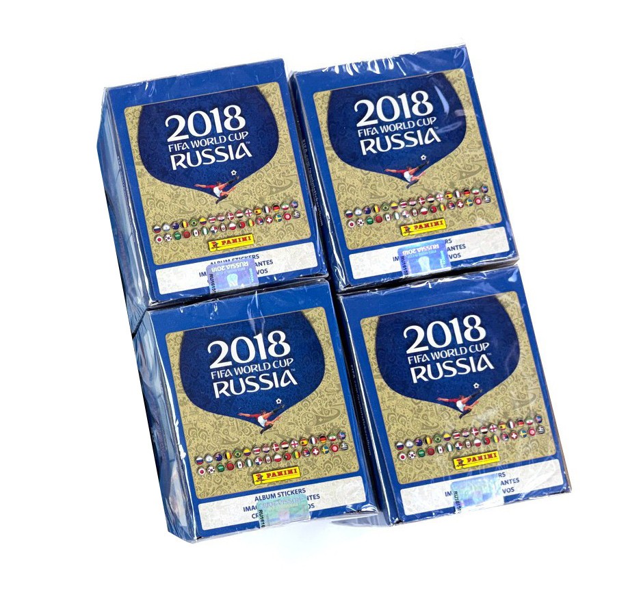 (4) Lot 2018 Panini Fifa World Cup Russia Soccer Album Stickers Sealed