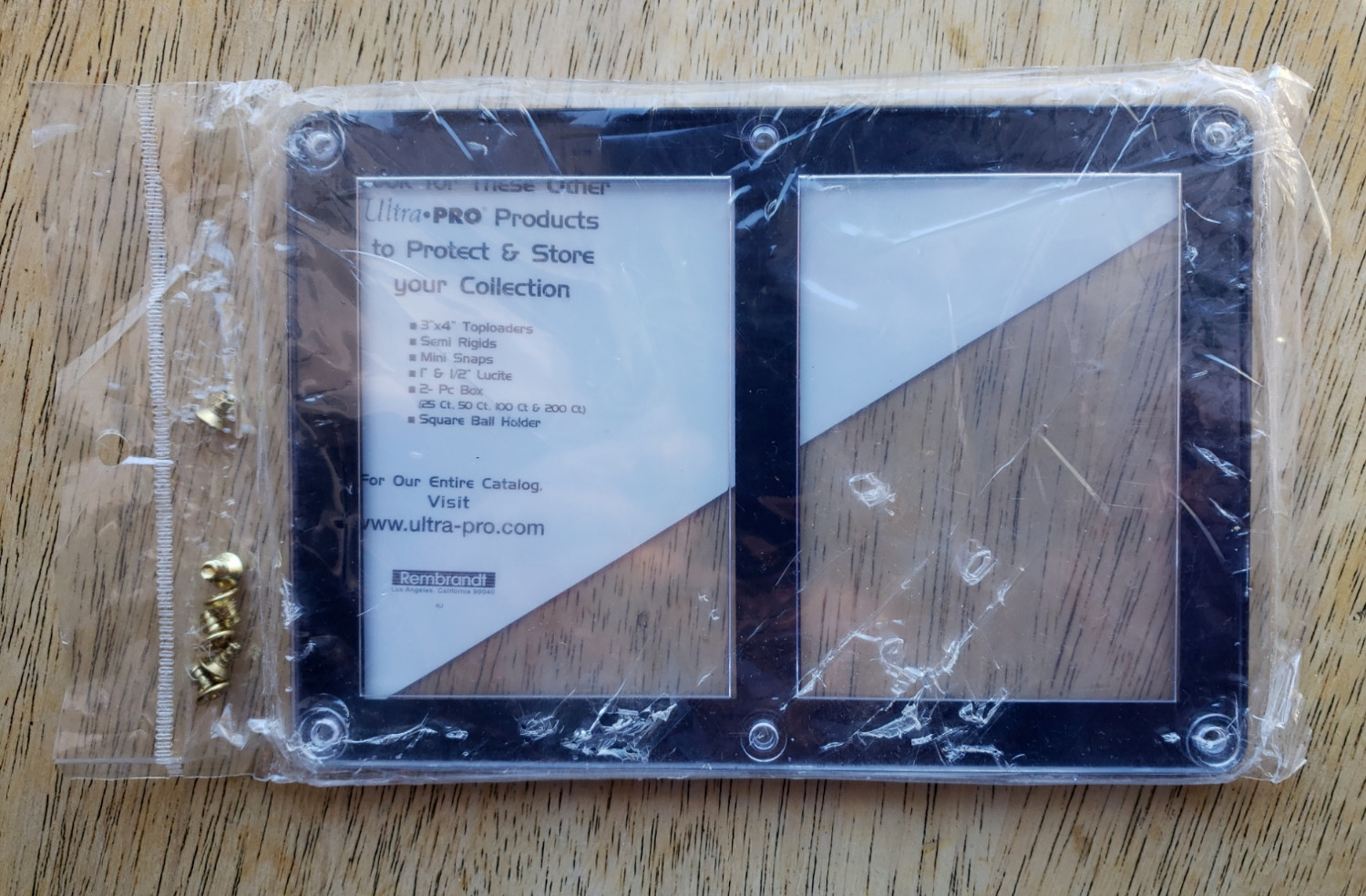 Ultra-Pro 2 Card Holder SCREWDOWN Series Black Border Recessed Ultra Clear NEW