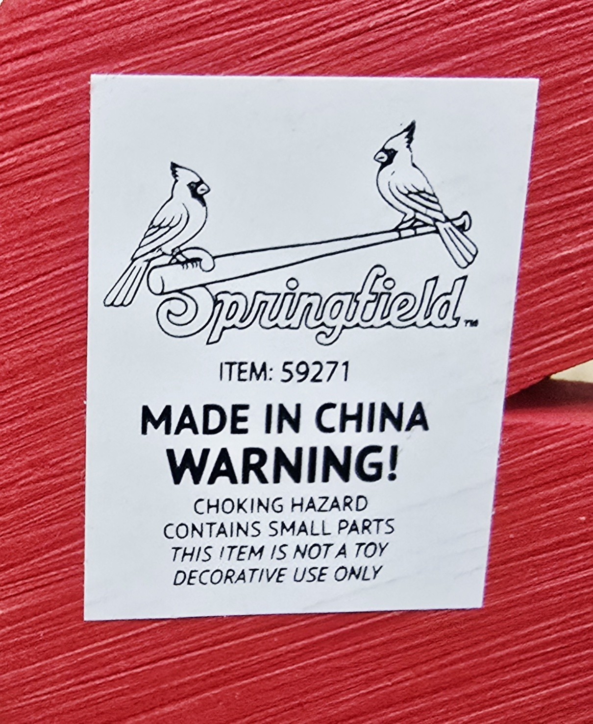 Marty Prather THE SIGN MAN Springfield Cardinals Bobblehead SGA 6-12-26 Route 66