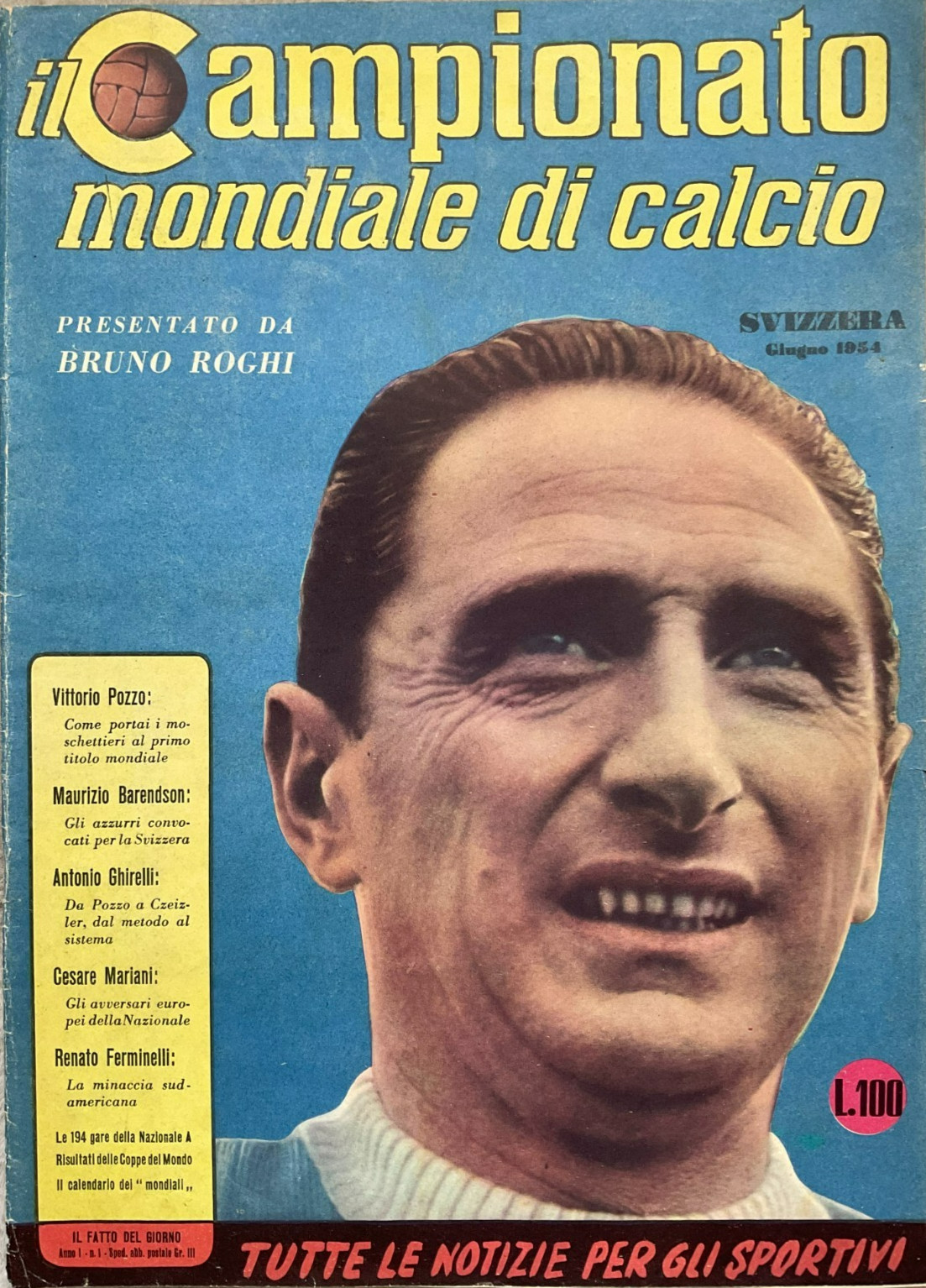 1954 FIFA WORLD CUP SWITZERLAND – RARE TOURNAMENT BROCHURE IN ITALIAN