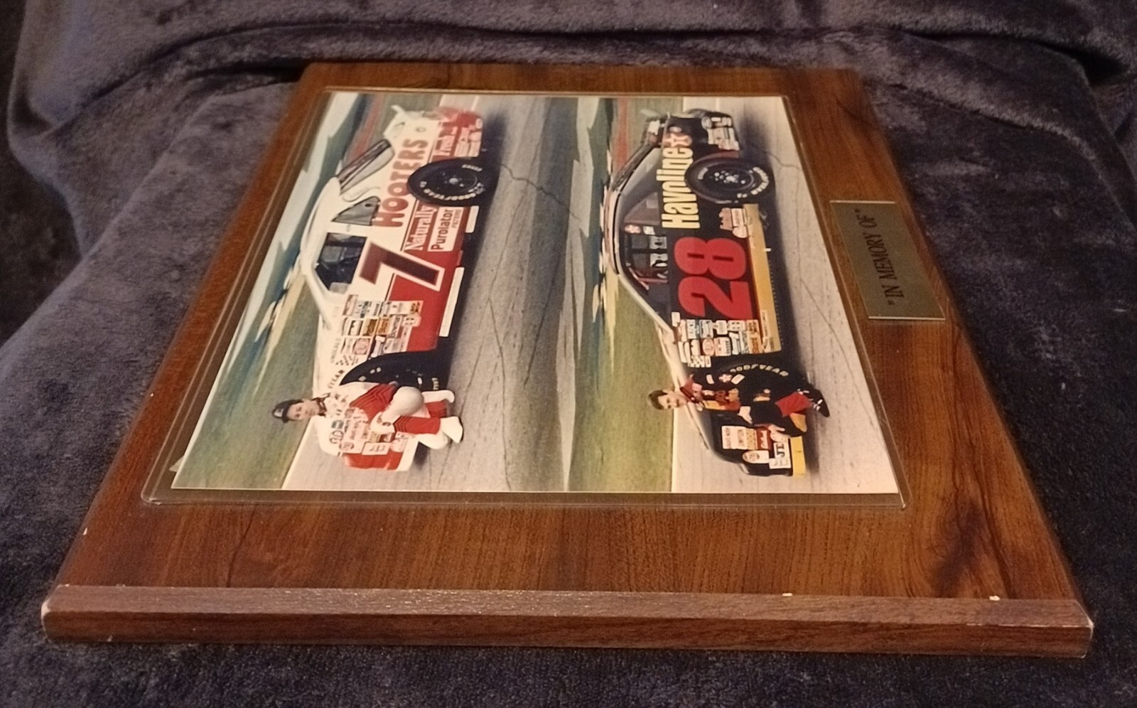 In Memory Davey Allison & Alan Kulwicki Memorial Wall Plaque 13 X 10.5″ NASCAR