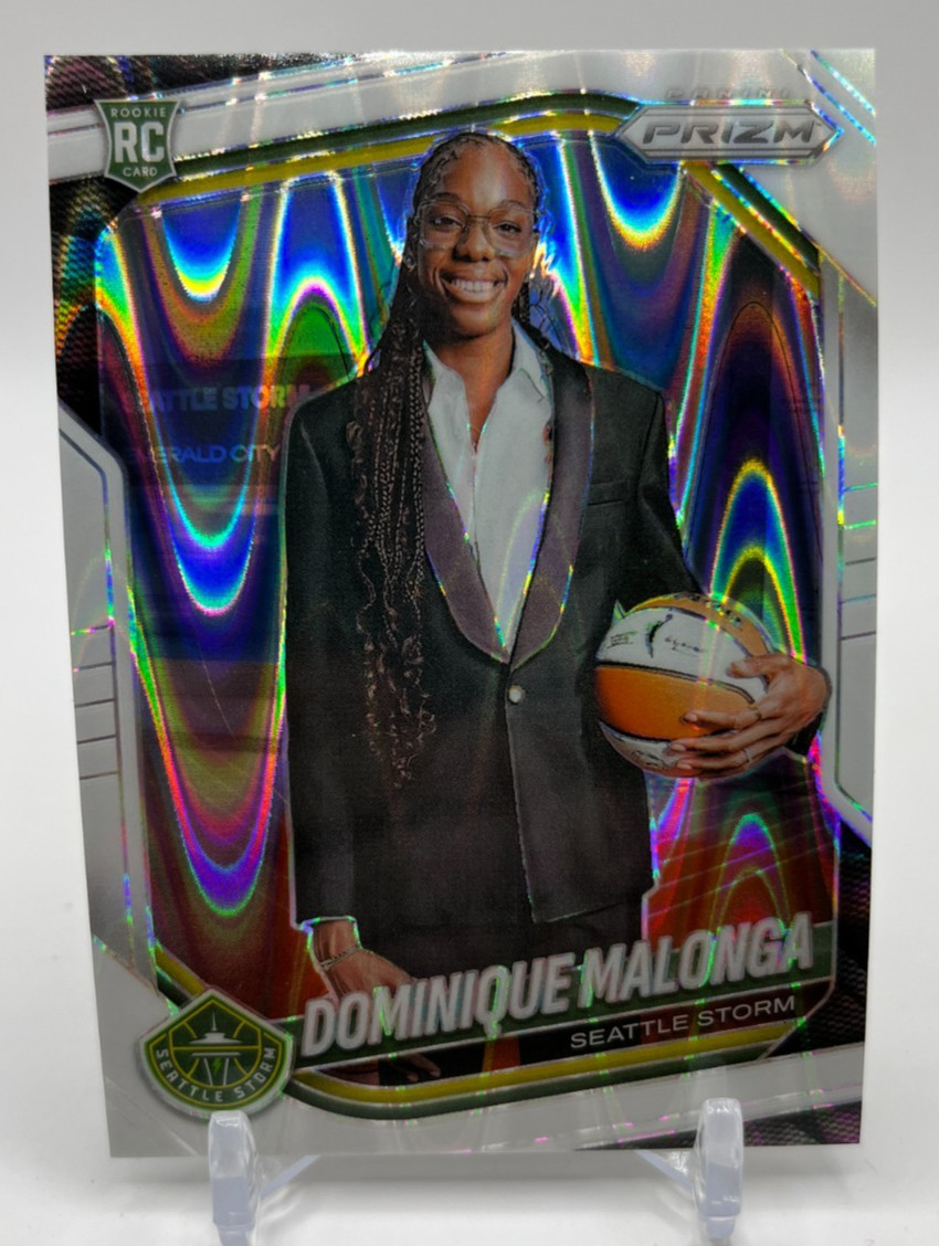 2025 Panini Prizm WNBA Dominique Malonga Variation #144 White Seismic Prizm (RC)