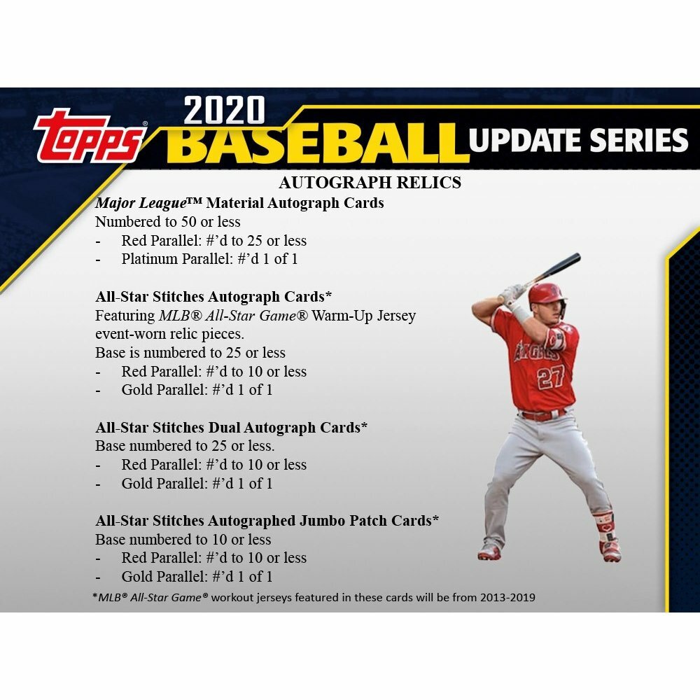 2020 Topps UPDATE Series Baseball Factory Sealed Retail Box 24 Packs 384 Cards