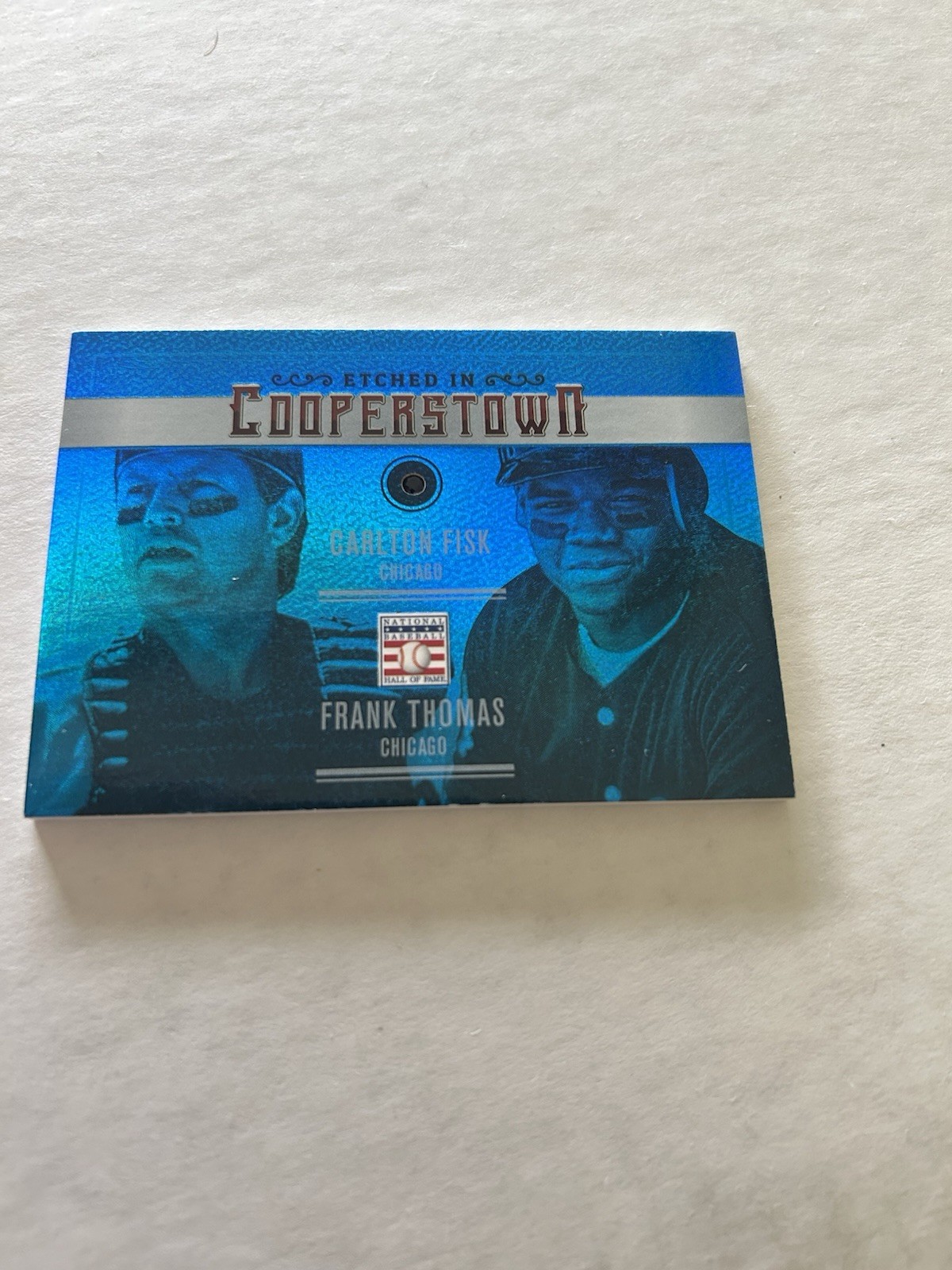 2015 Panini Cooperstown Frank Thomas/Carlton Fisk Sapphire Gem 1/10