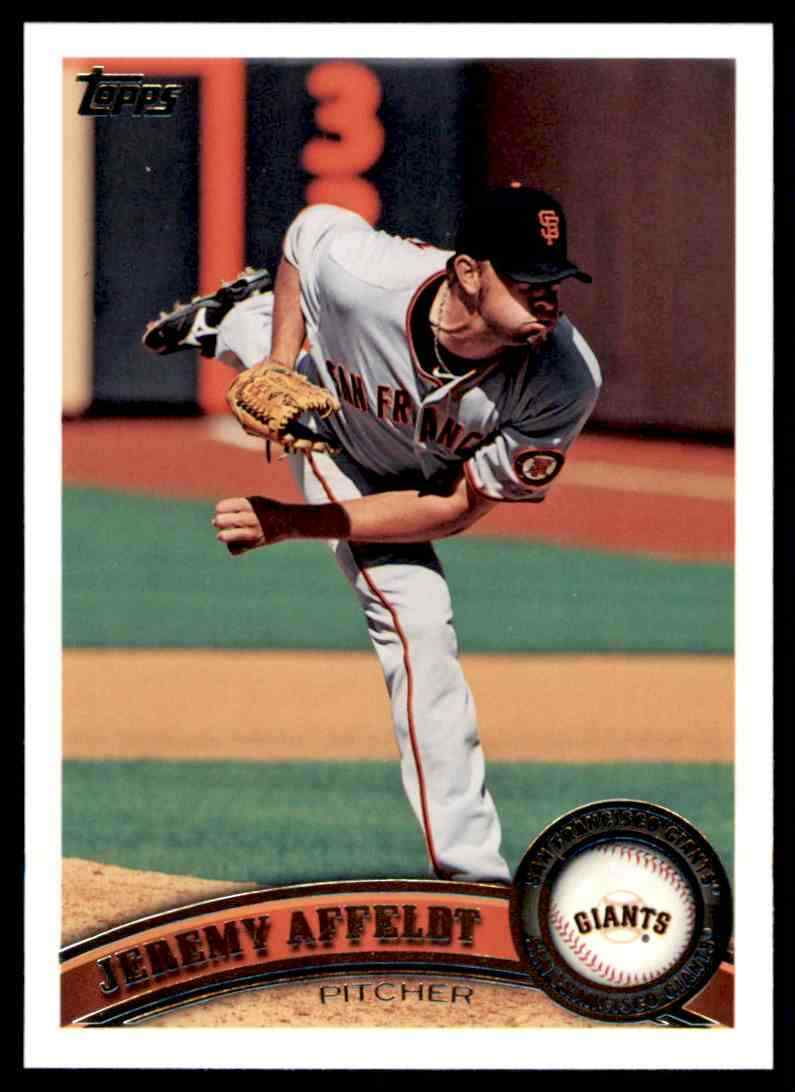 2011 Topps Jeremy Affeldt #571 San Francisco Giants
