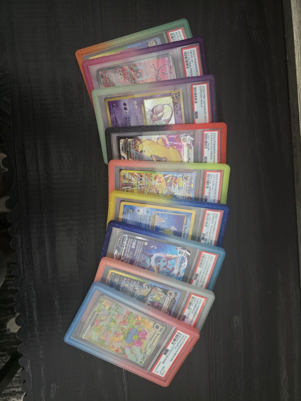 9x LOT Gradient PSA Graded Card Slab Bumper Guard Protector Skin TPU Bundle