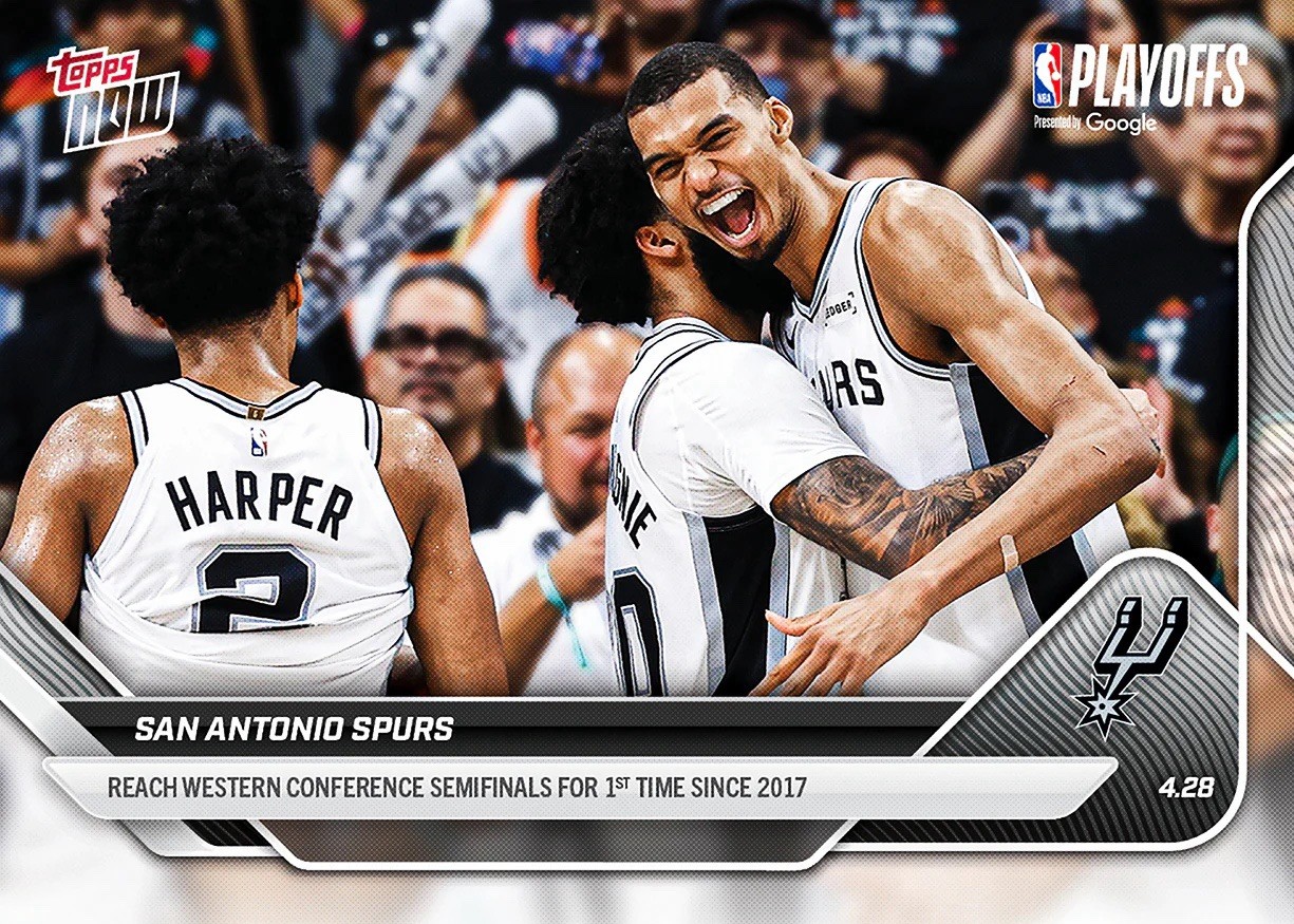 San Antonio Spurs Semifinals 2025-26 NBA Topps NOW Card 283