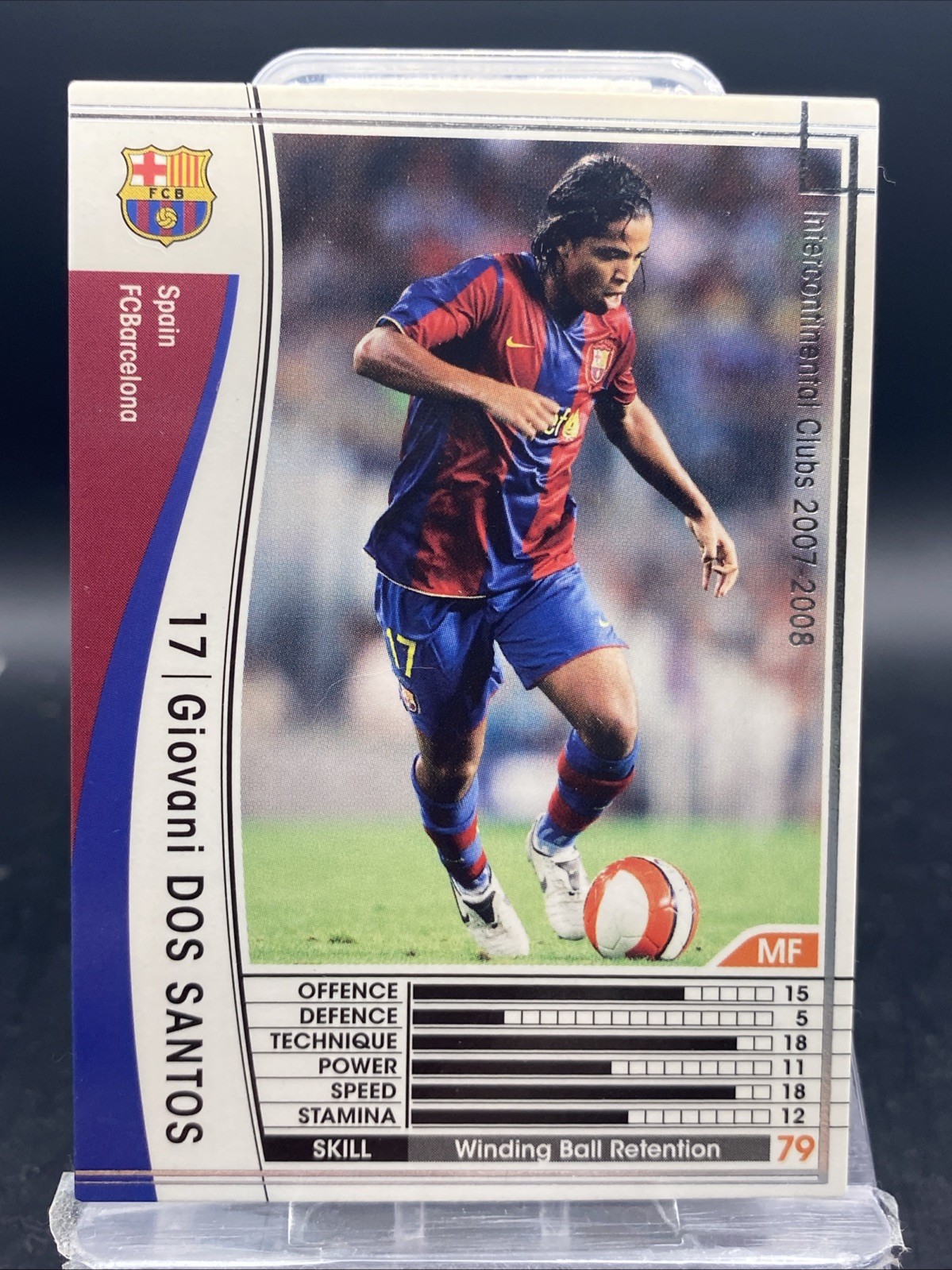Giovani Dos Santos Panini WCCF 2007-2008 FC Barcelona Japanese SEGA 296/336