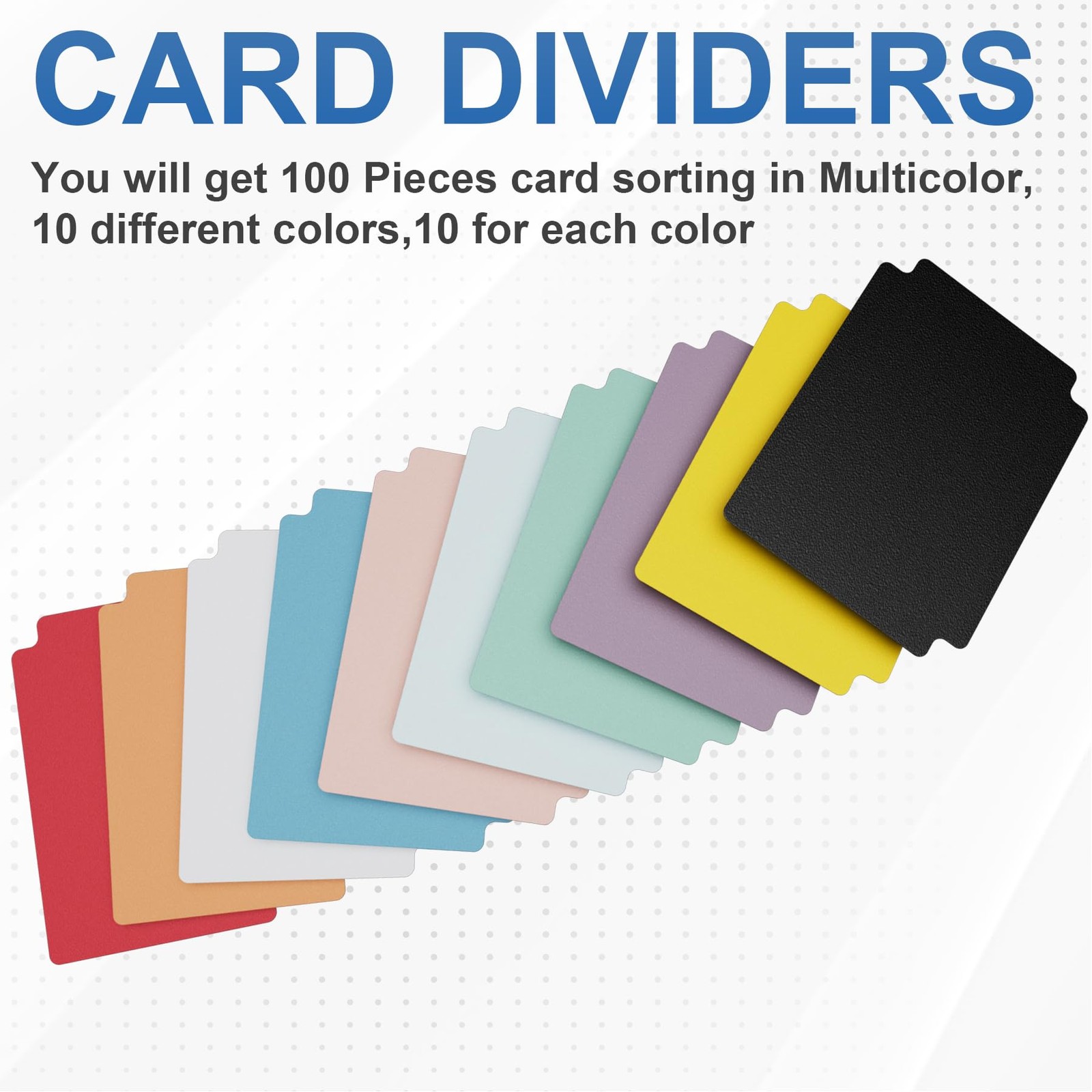 Trading Card Dividers, Multicolor 100-Pack Paper Card Dividers for MTG, TCG, …